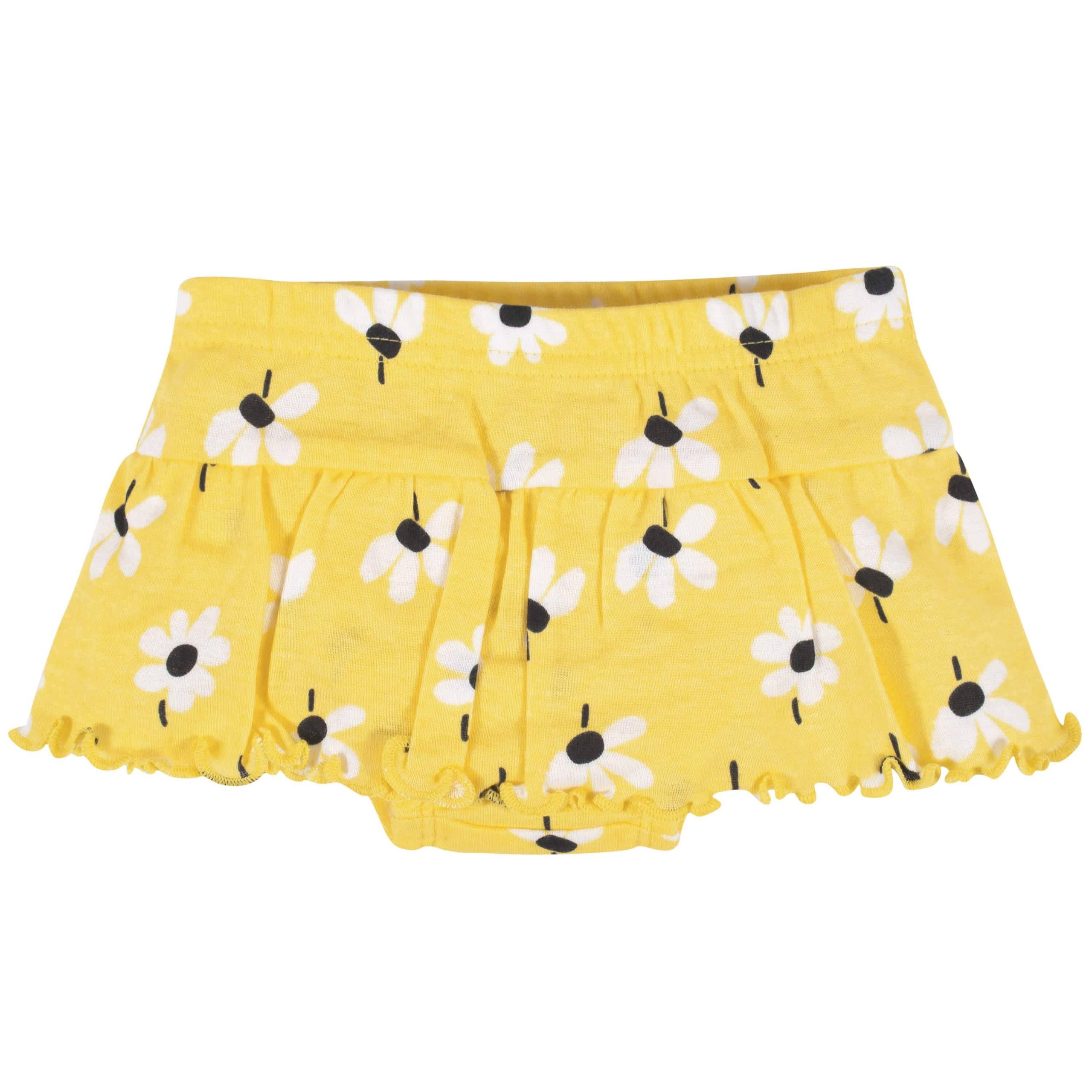 4-Piece Baby Girls Bee Garden Onesies® Bodysuit, Tee, Skort & Pant Set - Image 9
