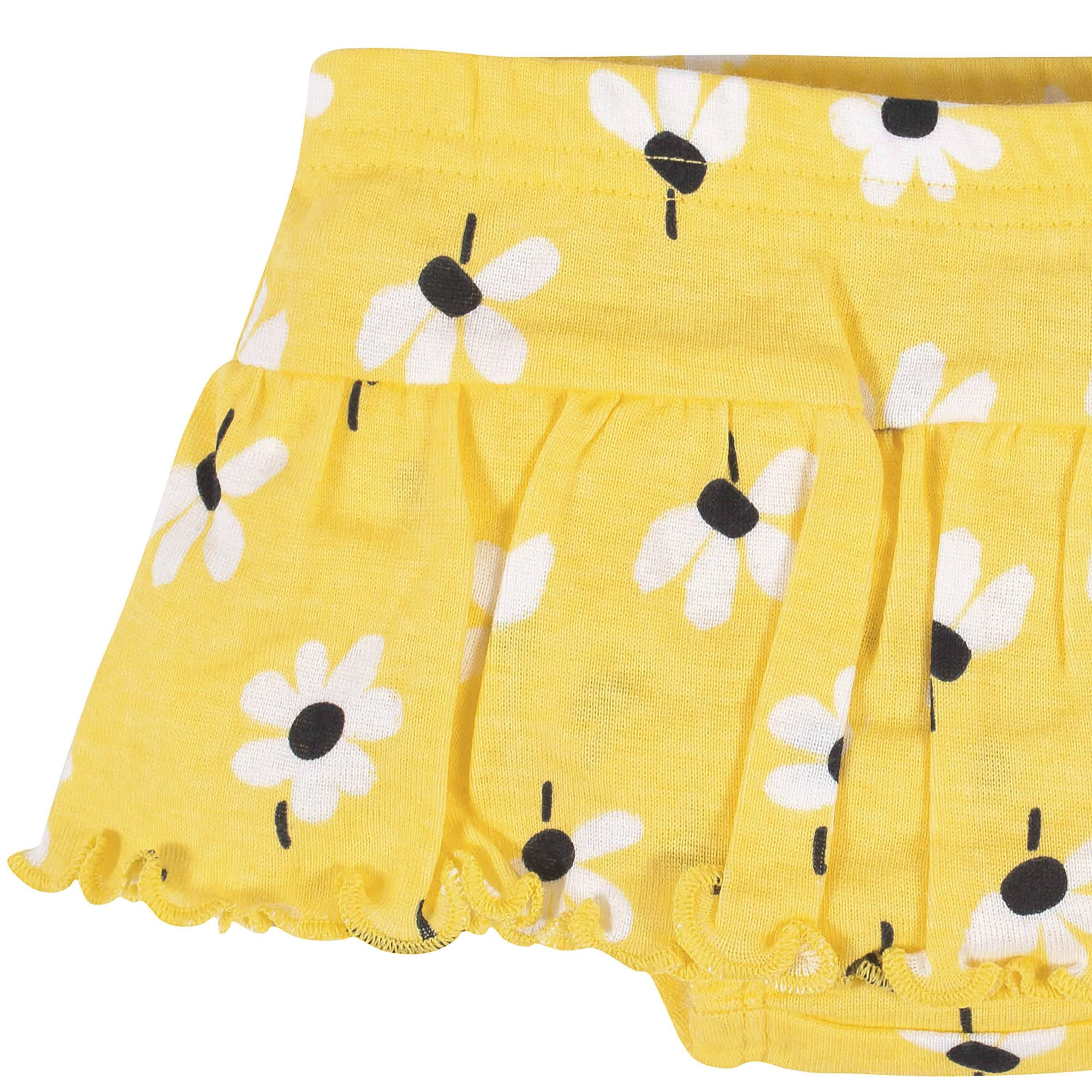 4-Piece Baby Girls Bee Garden Onesies® Bodysuit, Tee, Skort & Pant Set - Image 10