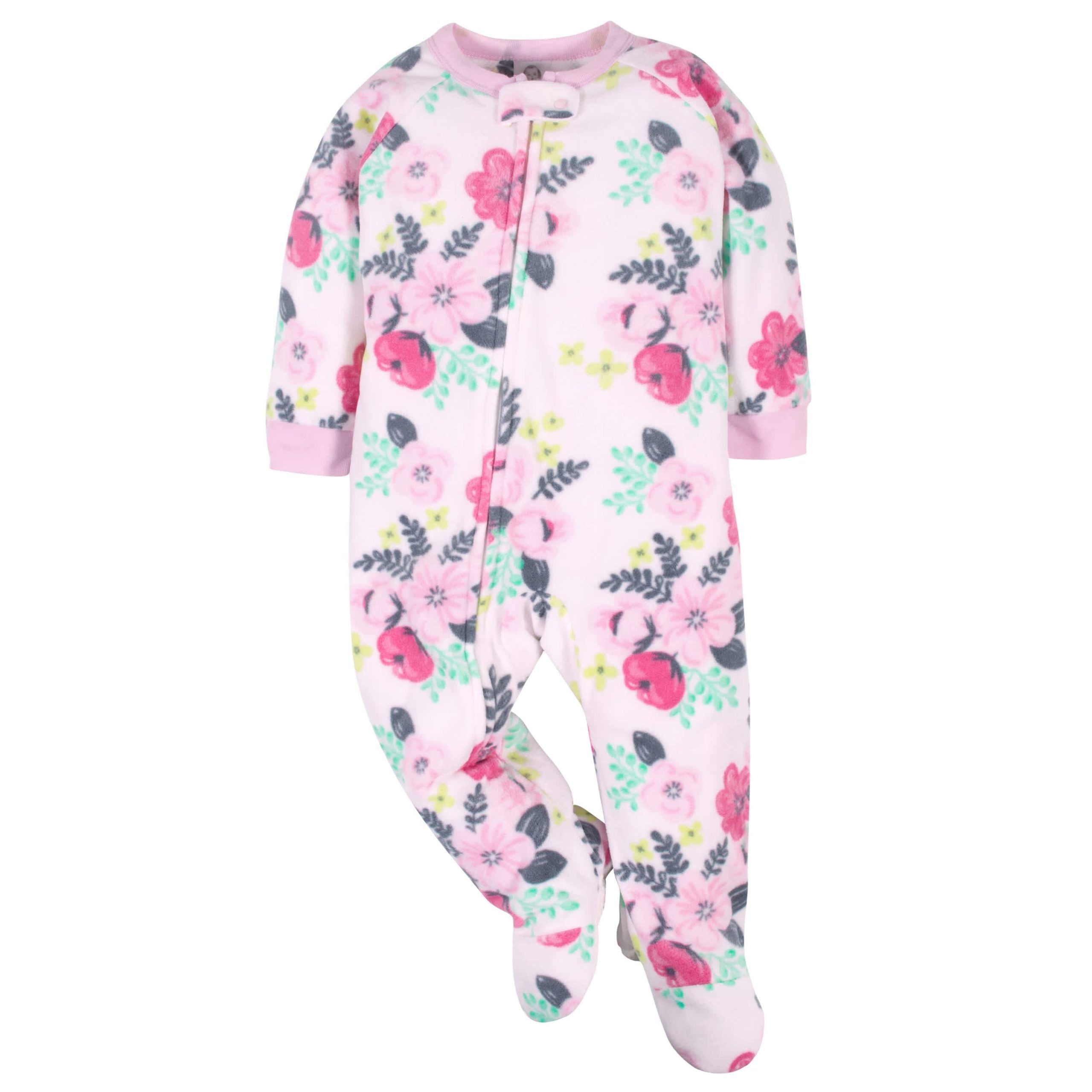 2-Pack Baby Girls Flowers & Koalas Fleece Pajamas - Image 2