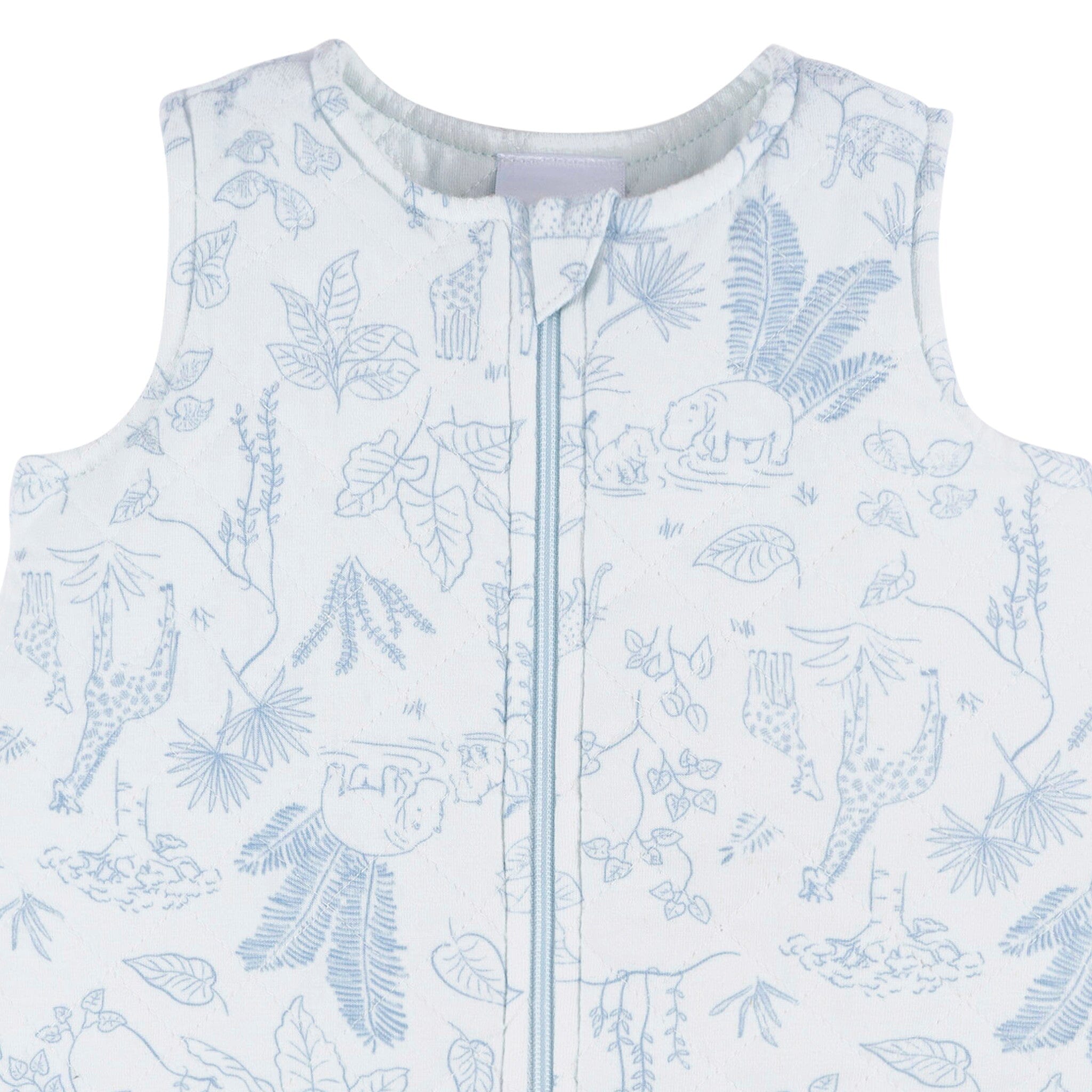 Baby Boys Blue Jungle Wearable Blanket - Image 4