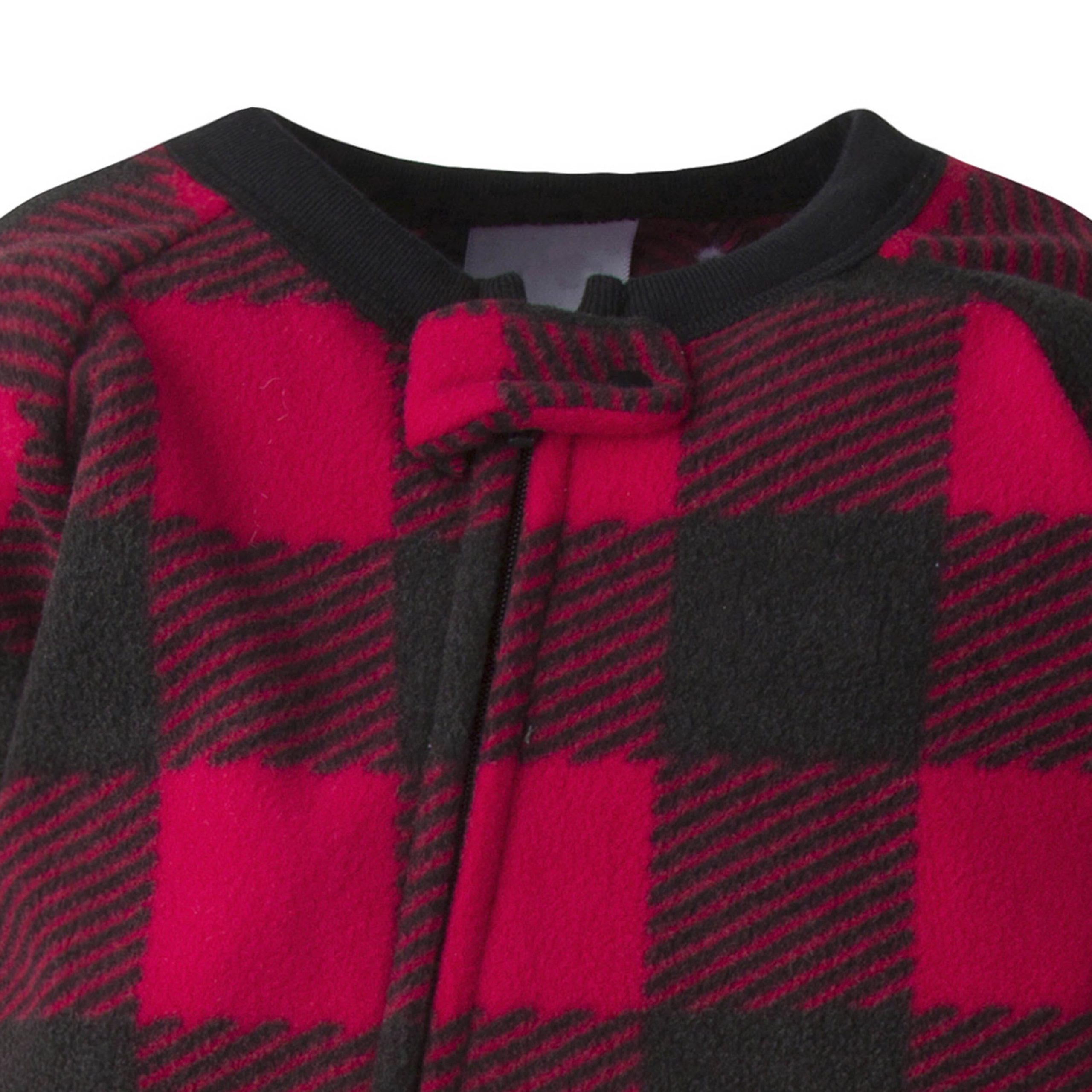 4-Pack Baby & Toddler Boys Fire Trucks & Plaid Fleece Pajamas - Image 8