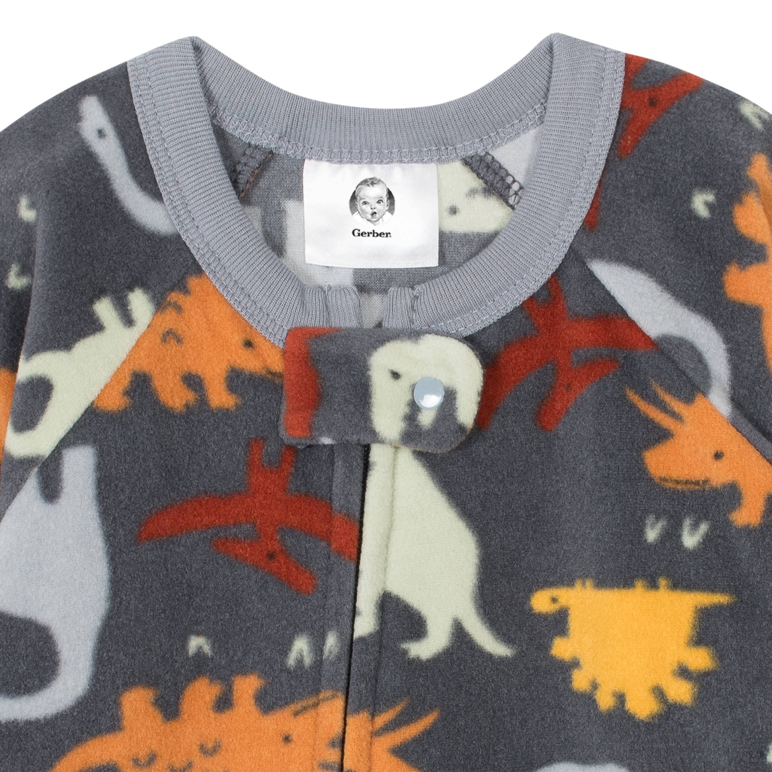 Gerber® 4-Pack Baby Boys Trucks & Animals Fleece Pajamas - Image 5