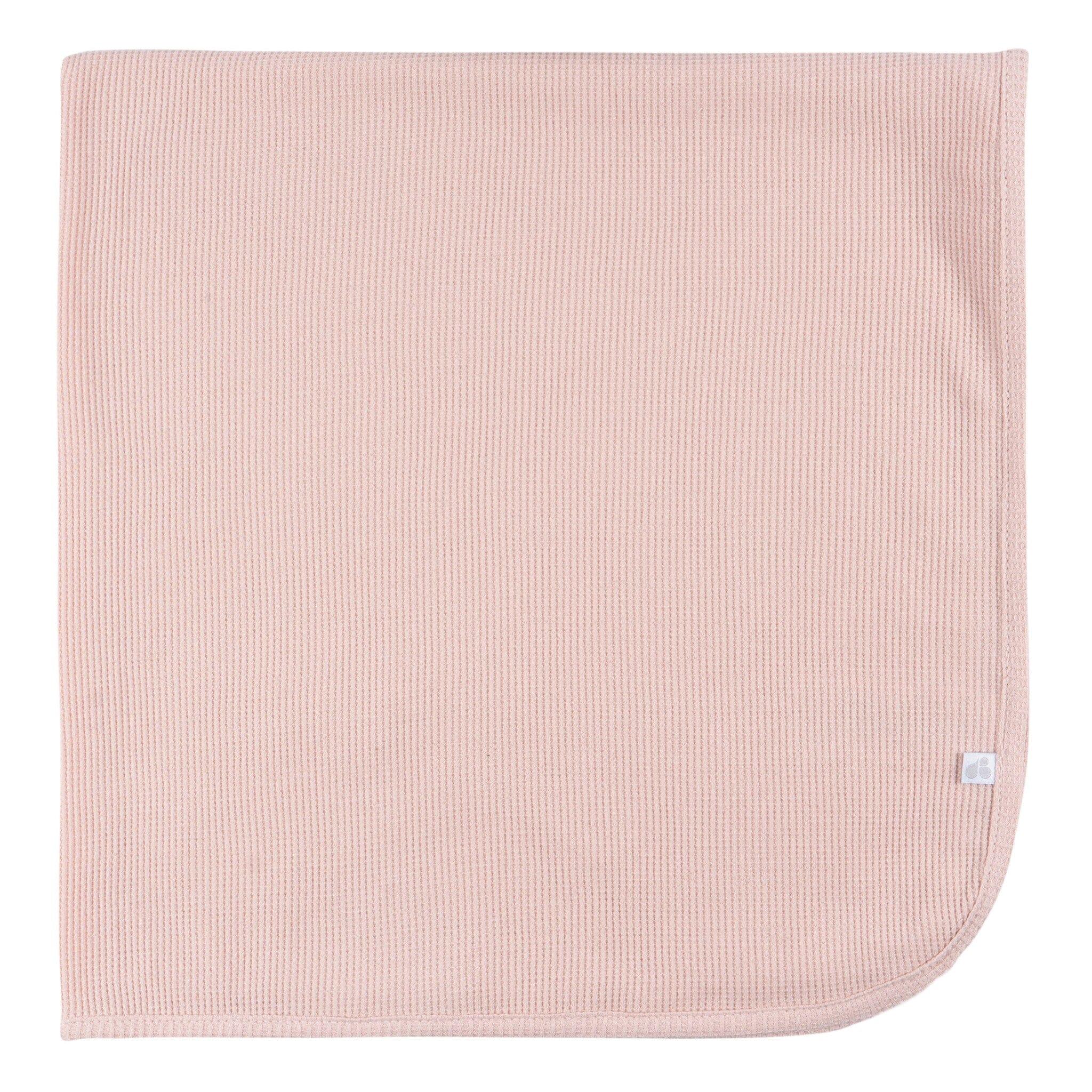 2-Pack Baby Girls Pink Floral Cotton Thermal Blankets - Image 2