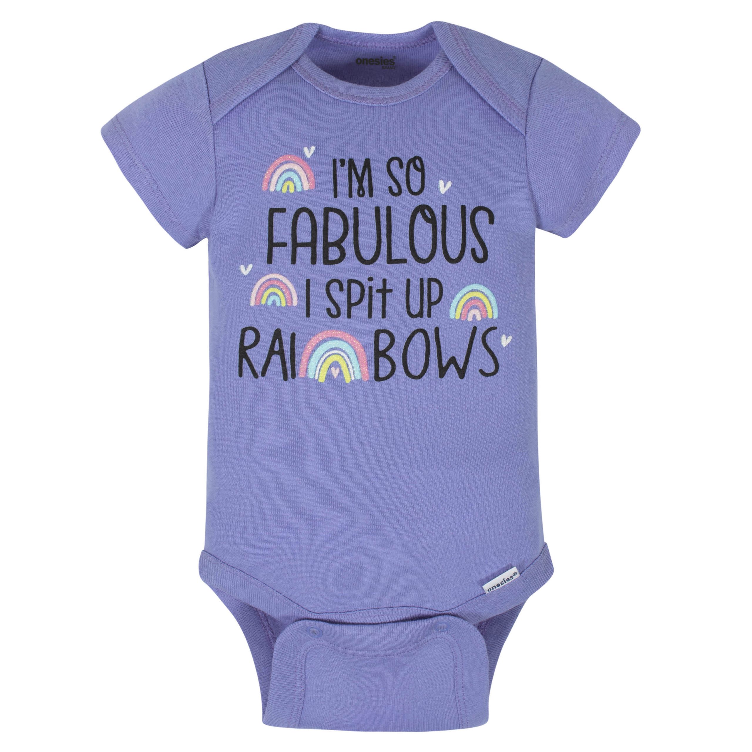 8-Pack Baby Girls Unicorns Onesies® Brand Bodysuits - Image 7
