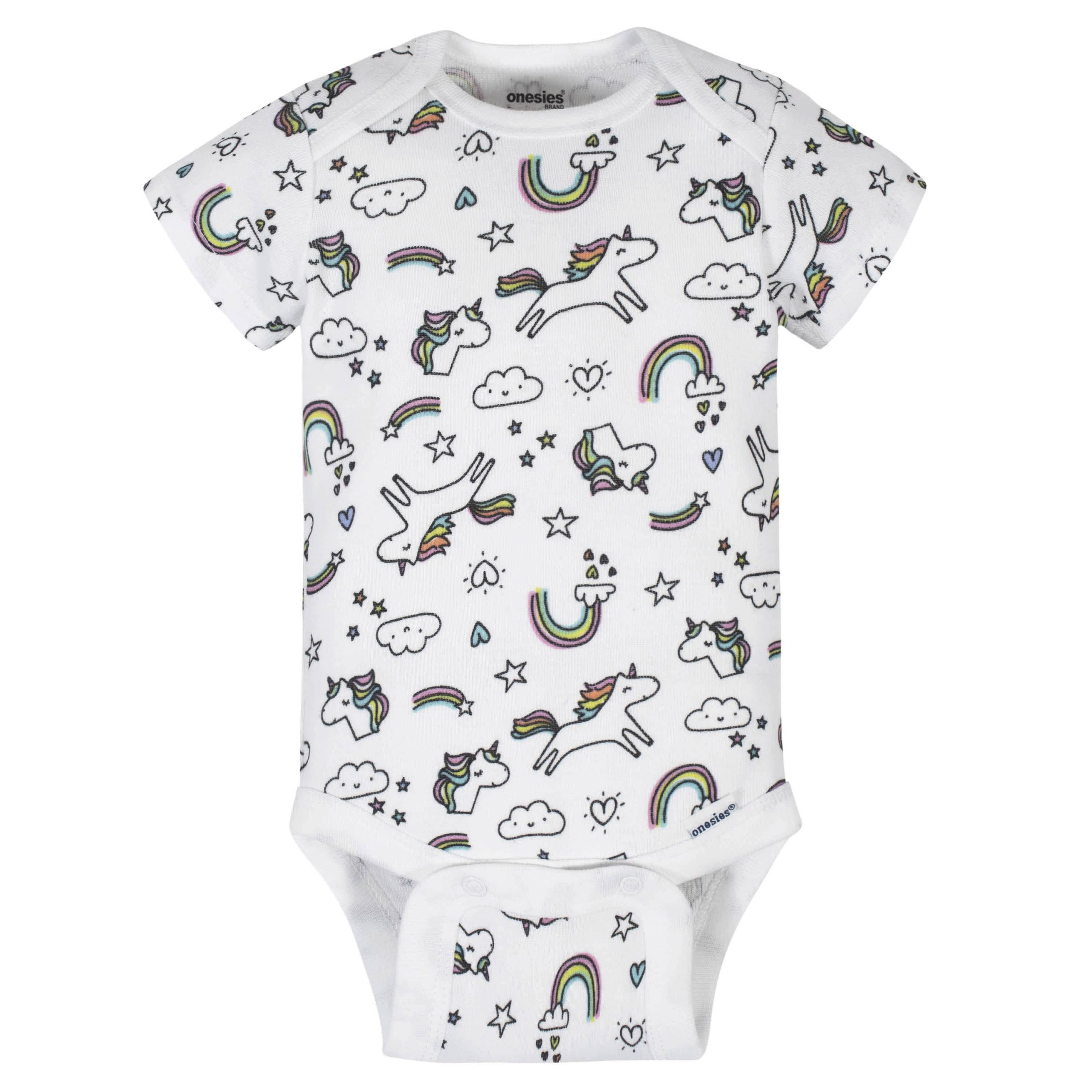 8-Pack Baby Girls Unicorns Onesies® Brand Bodysuits - Image 8