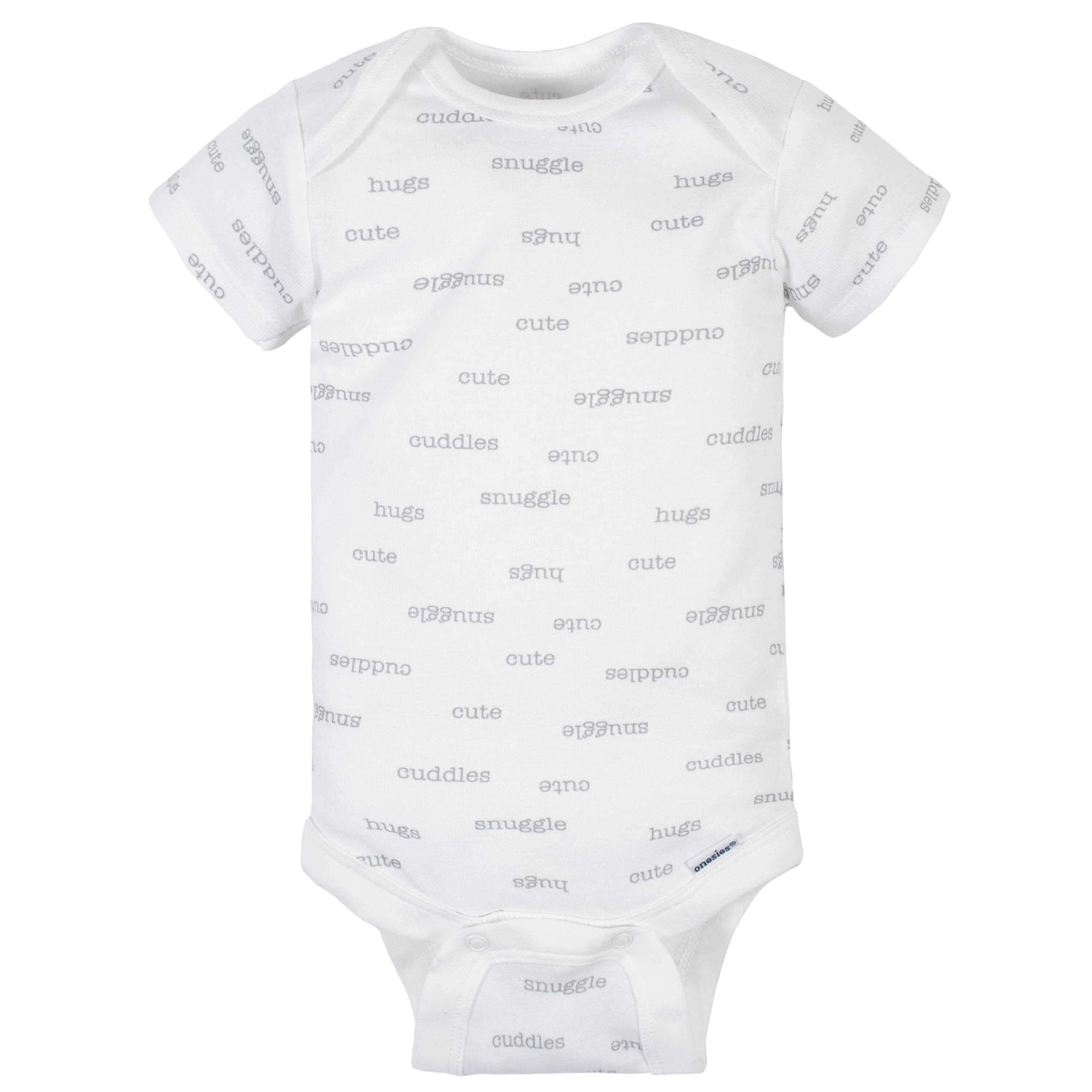 8-Pack Baby Neutral Words Short Sleeve Onesies® Bodysuits - Image 5