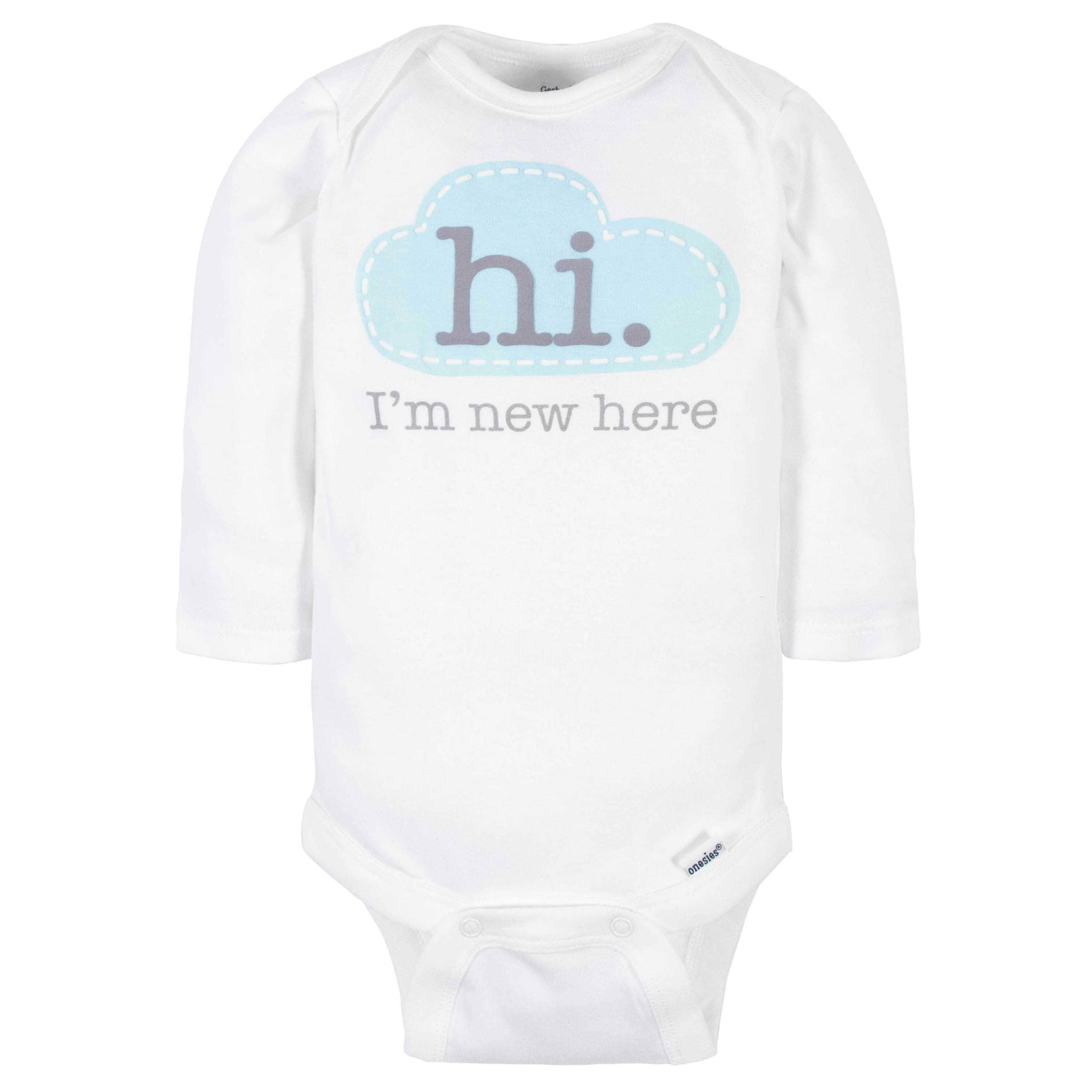 6-Pack Baby Neutral Words Long Sleeve Onesies® Bodysuits - Image 2