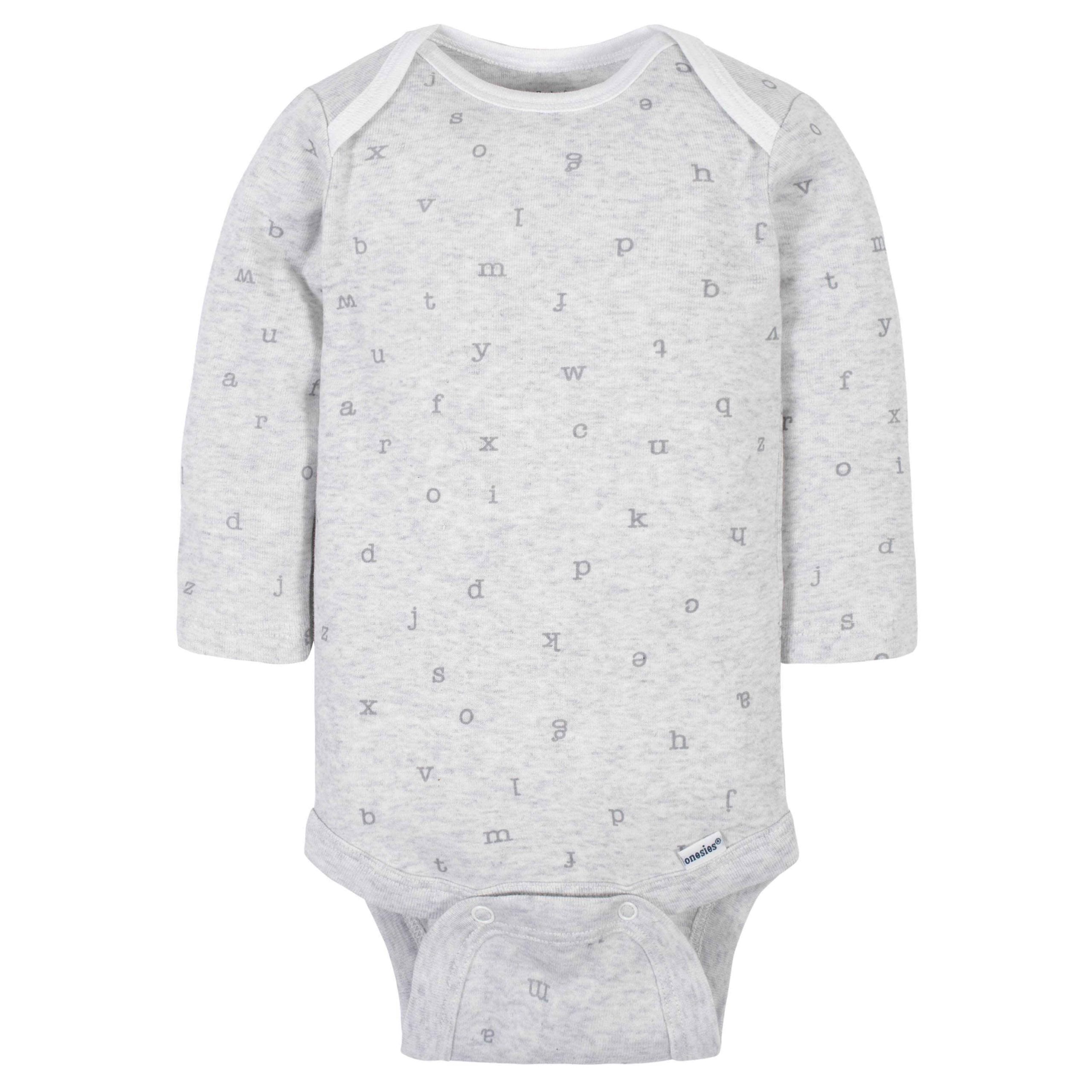 6-Pack Baby Neutral Words Long Sleeve Onesies® Bodysuits - Image 3