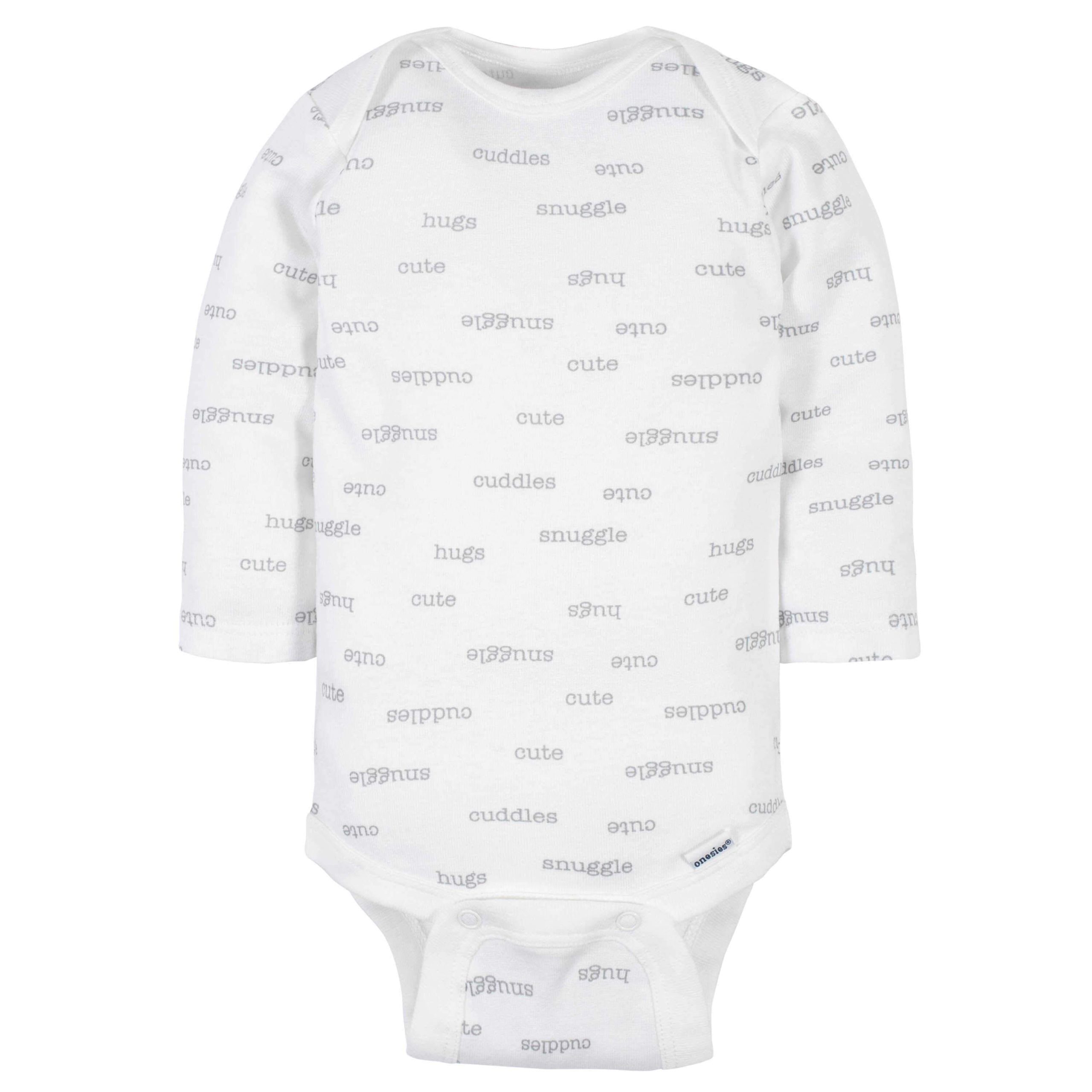 6-Pack Baby Neutral Words Long Sleeve Onesies® Bodysuits - Image 6