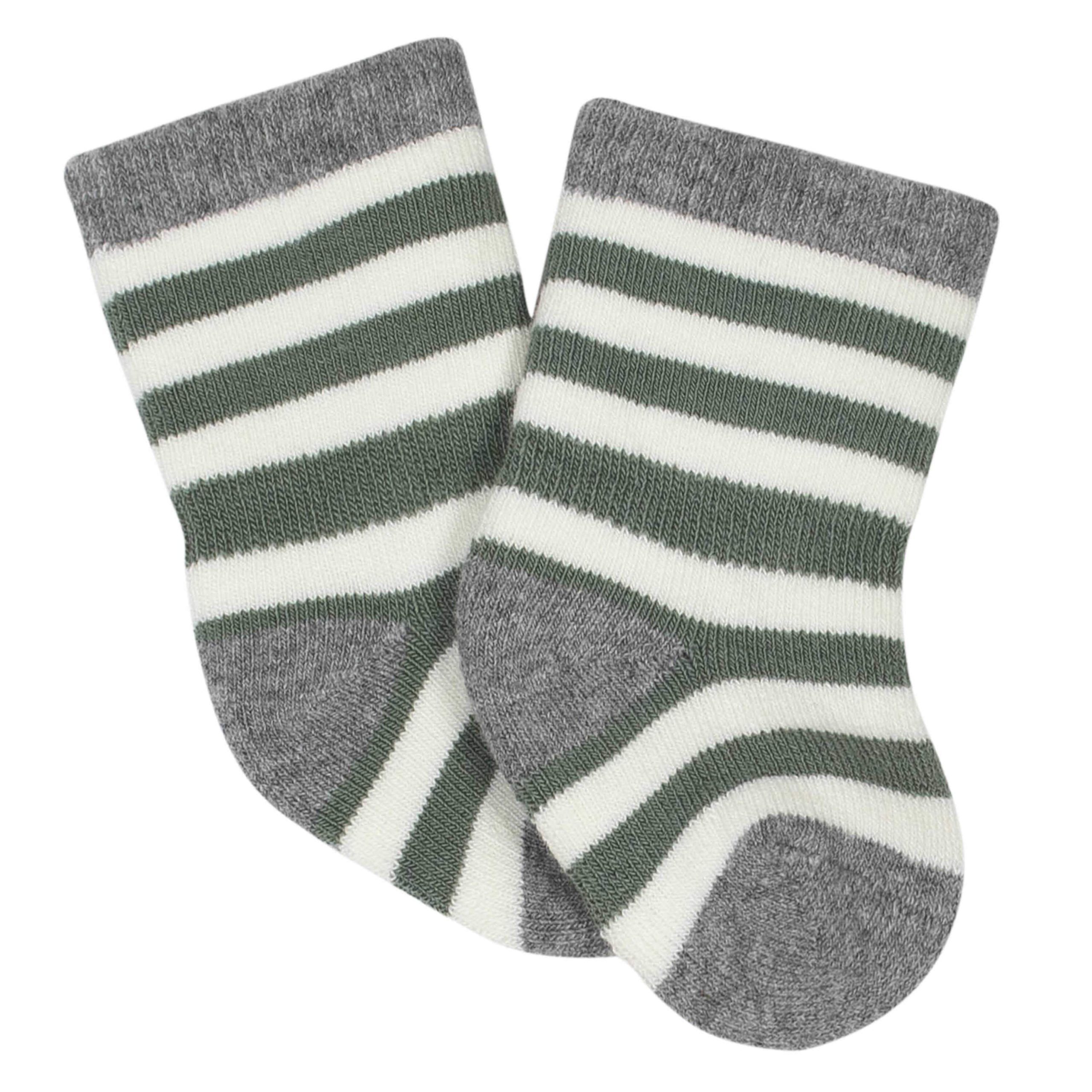 Gerber® 6-Pack Baby Boys Tiger Wiggle-Proof® Crew Socks - Image 3