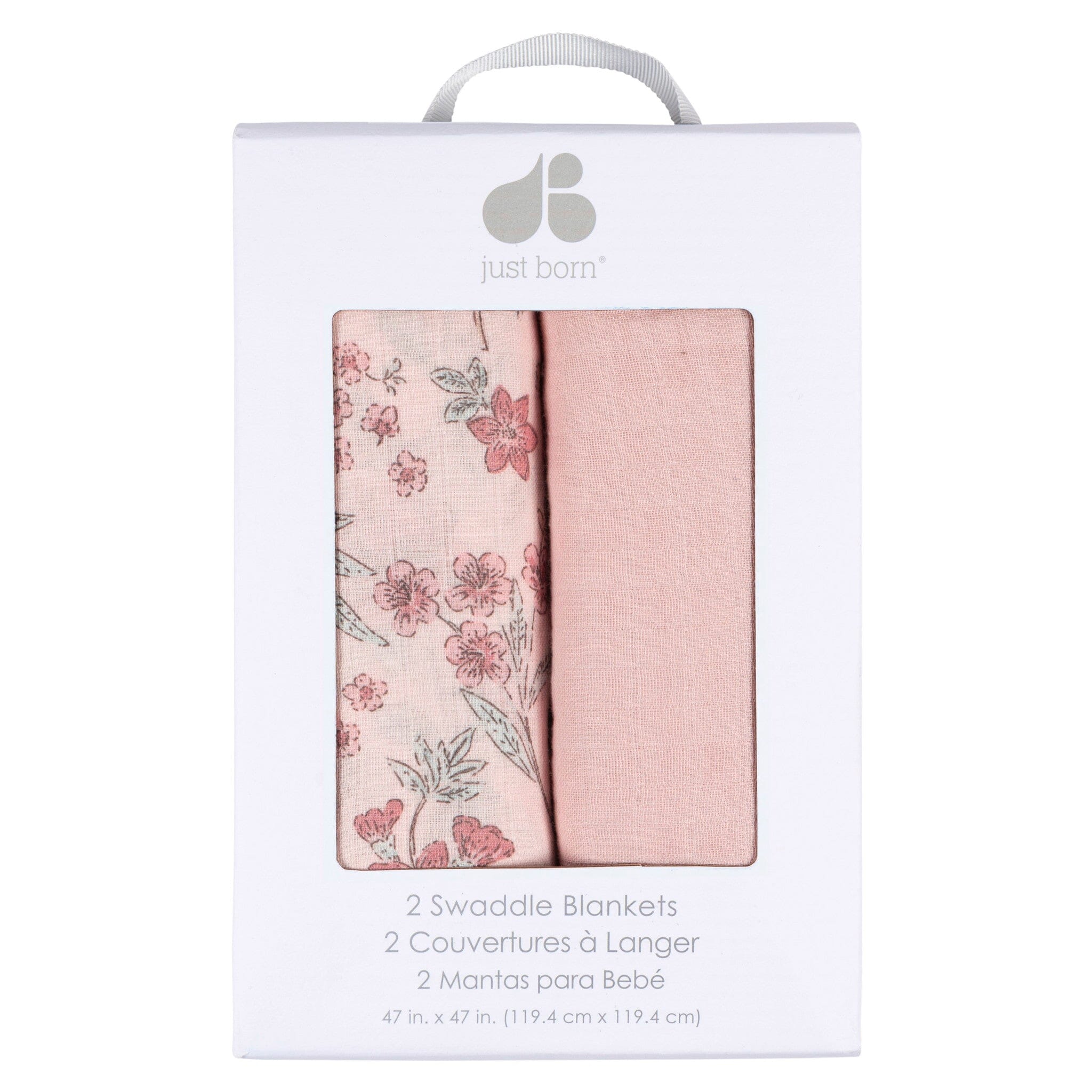 2-Pack Baby Girls Pink Swaddle Blanket - Image 2
