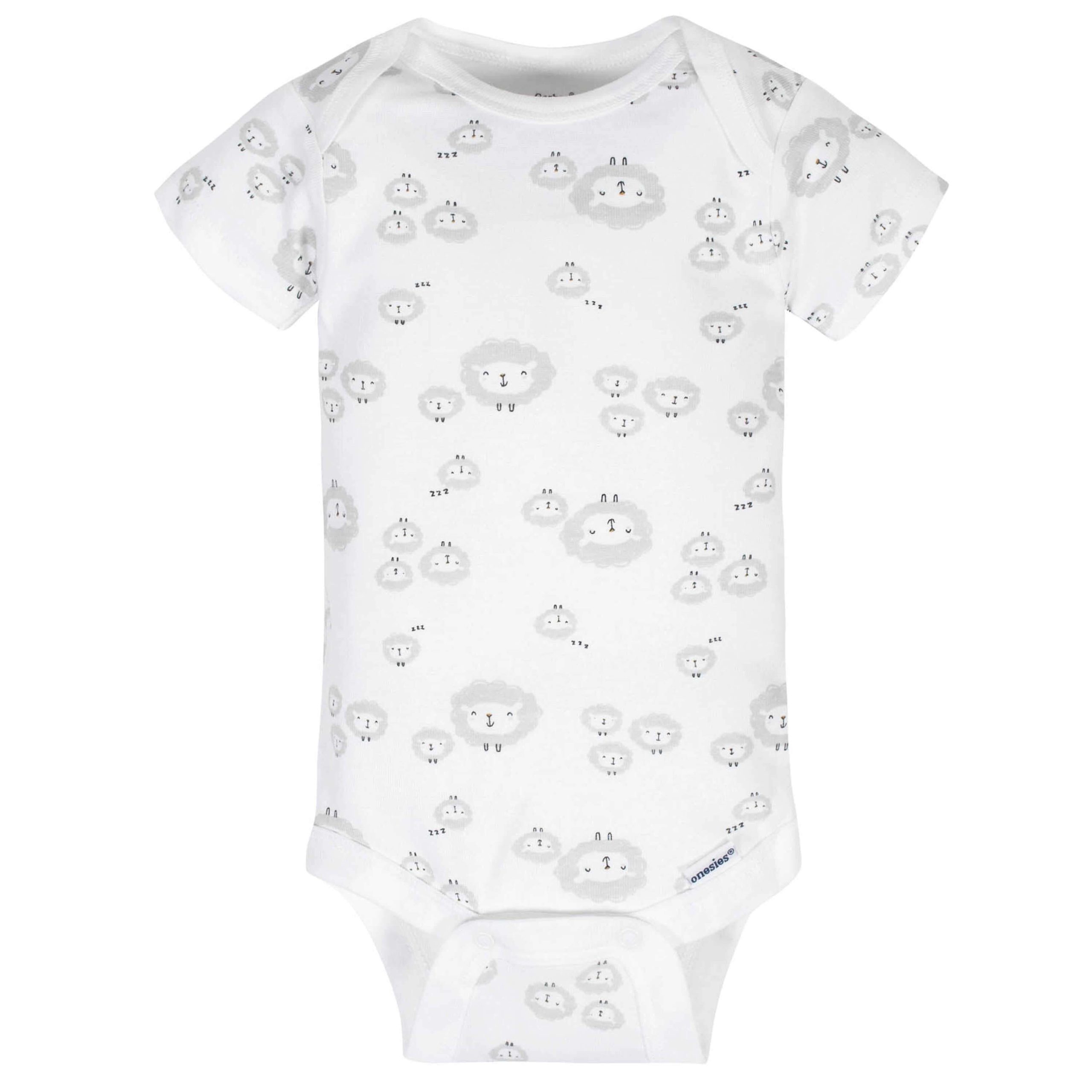 4-Pack Baby Neutral Sheep Short Sleeve Onesies® Bodysuits - Image 5
