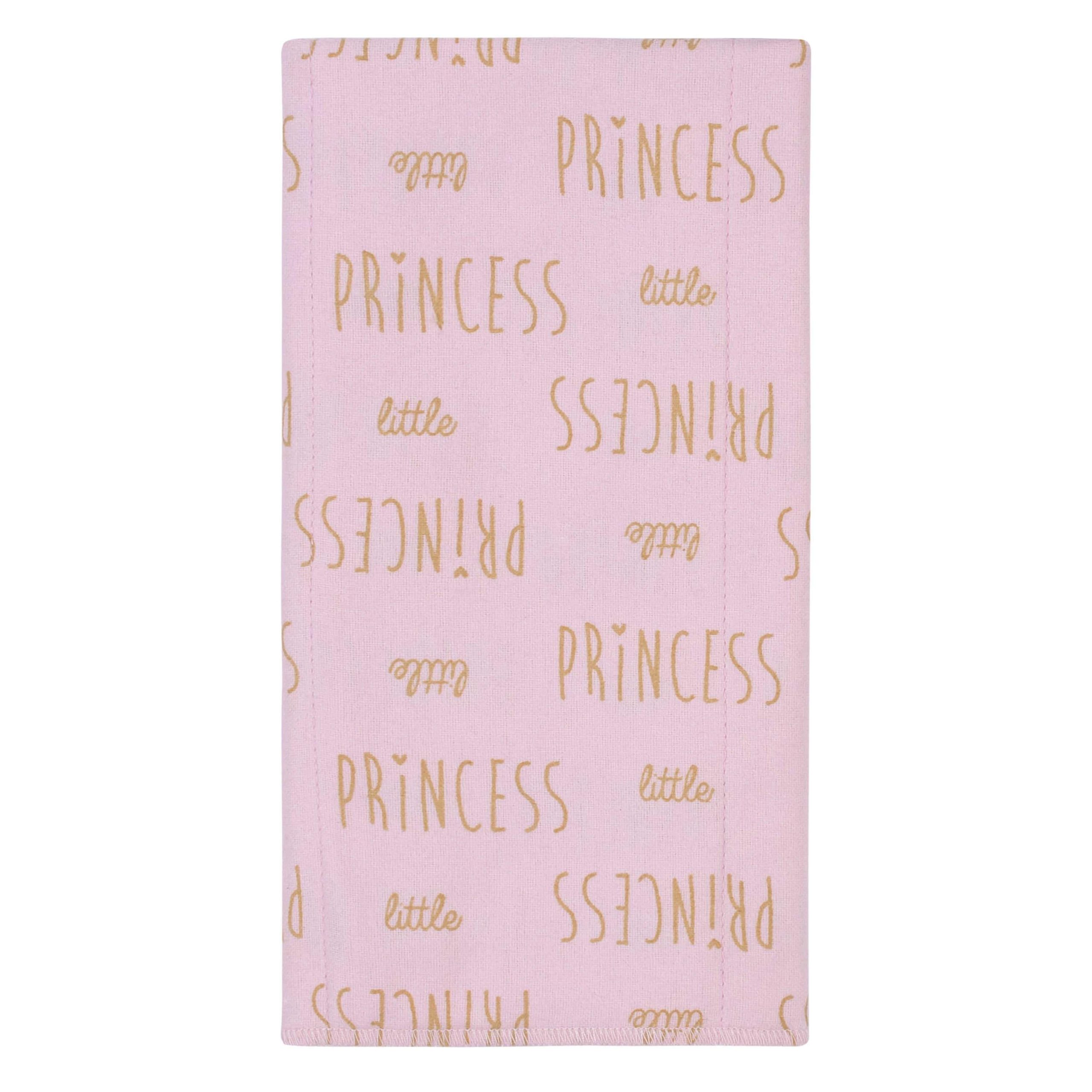 4-Pack Baby Girls Princess Flannel Burp Cloths - Image 5