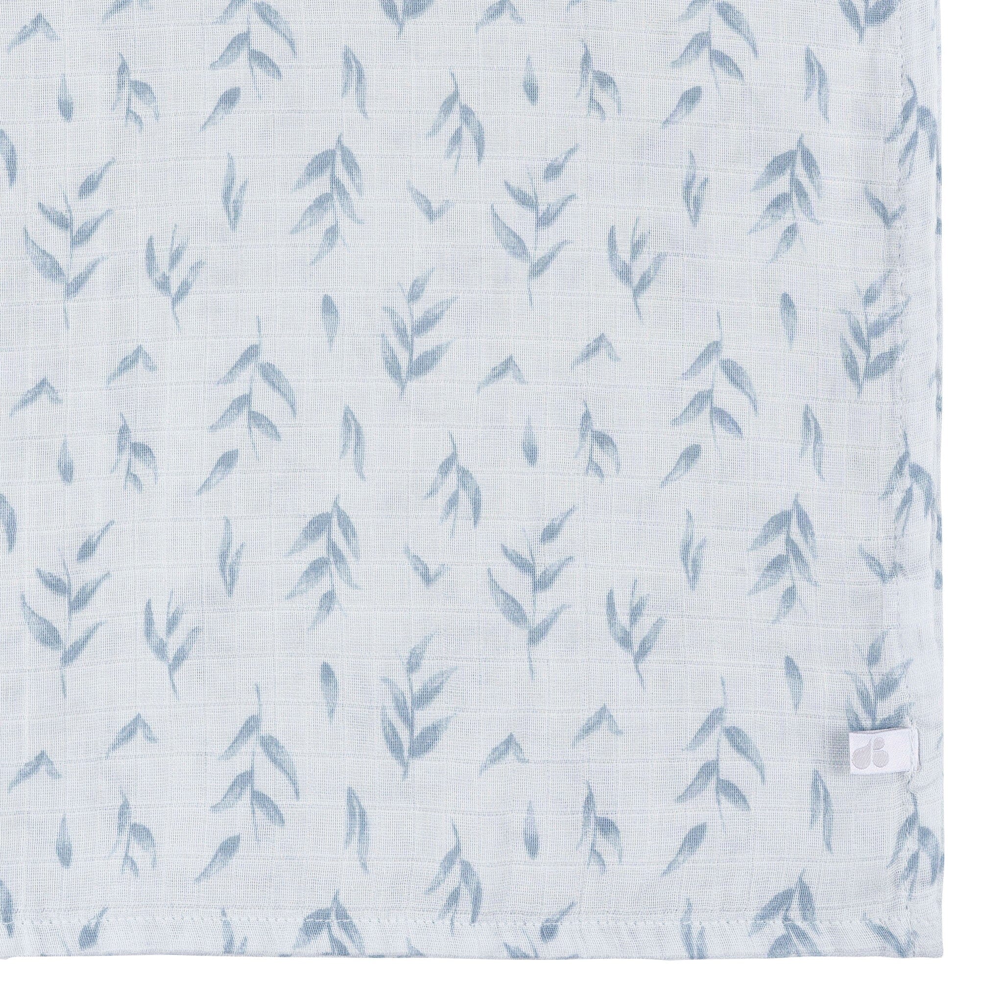 2-Pack Baby Boys Blue Leaf Swaddle Blanket - Image 7