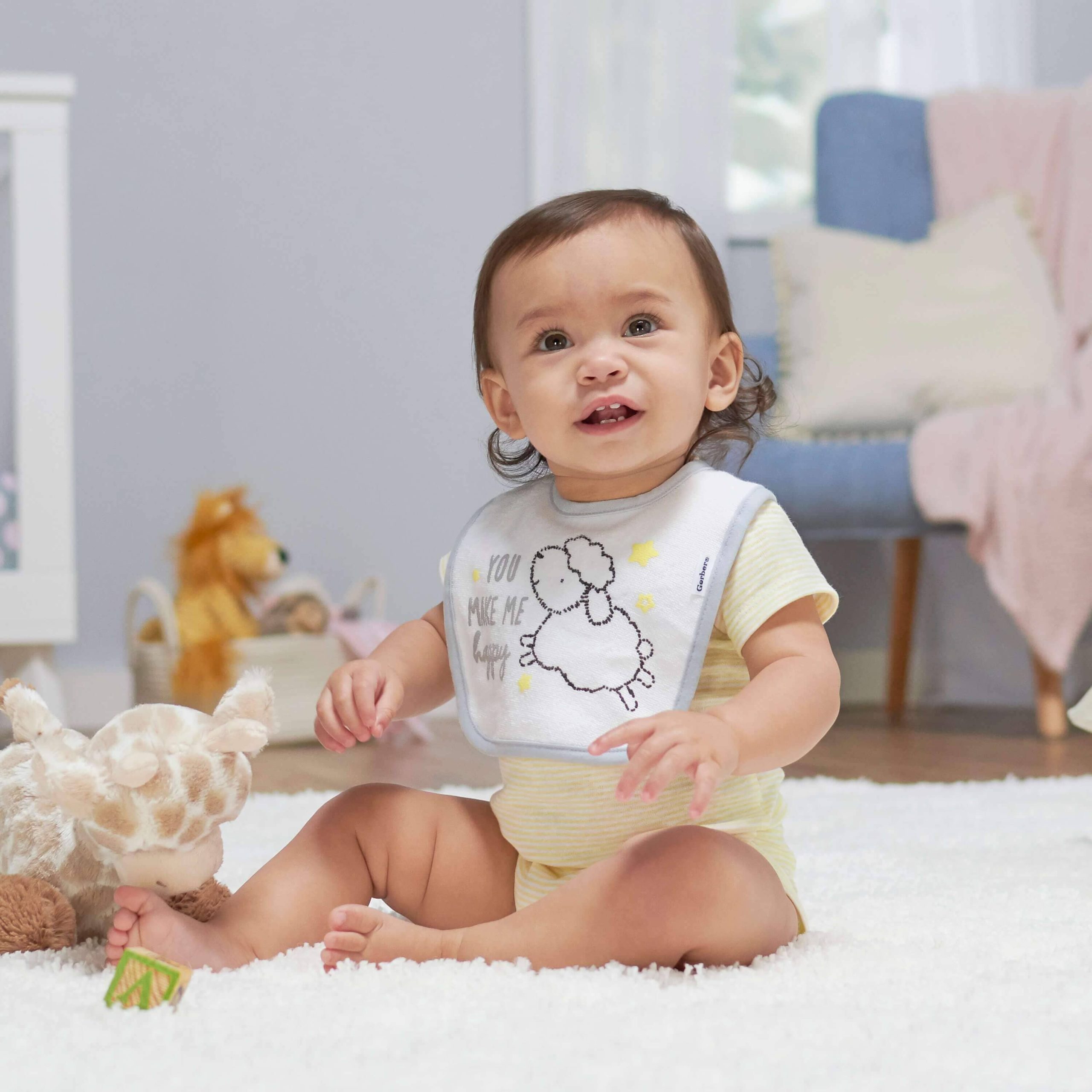 5-Pack Baby Neutral Lamb Short Sleeve Onesies® Bodysuits - Image 2