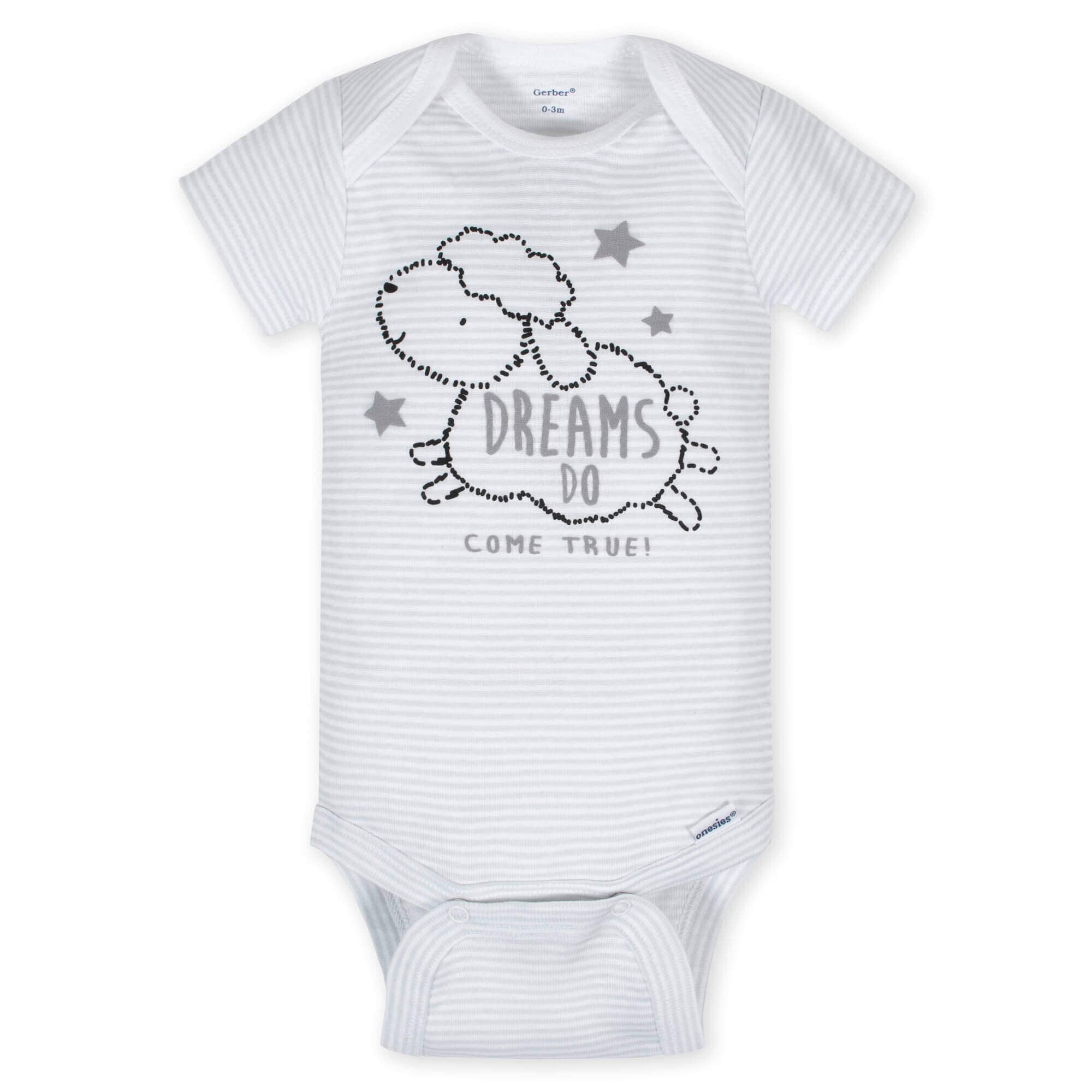 5-Pack Baby Neutral Lamb Short Sleeve Onesies® Bodysuits - Image 6
