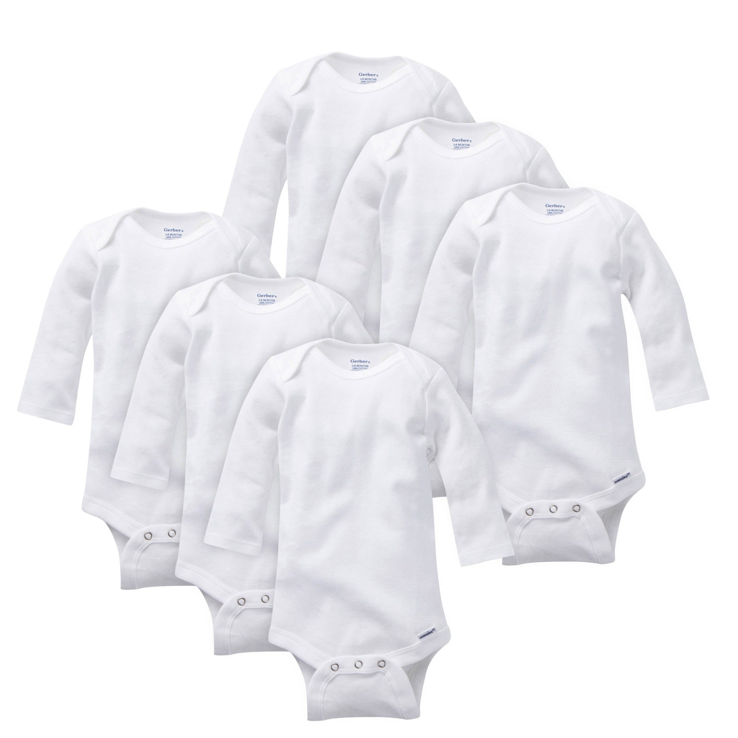 Onesies® Baby 6-Pack White Long Sleeve Bodysuits
