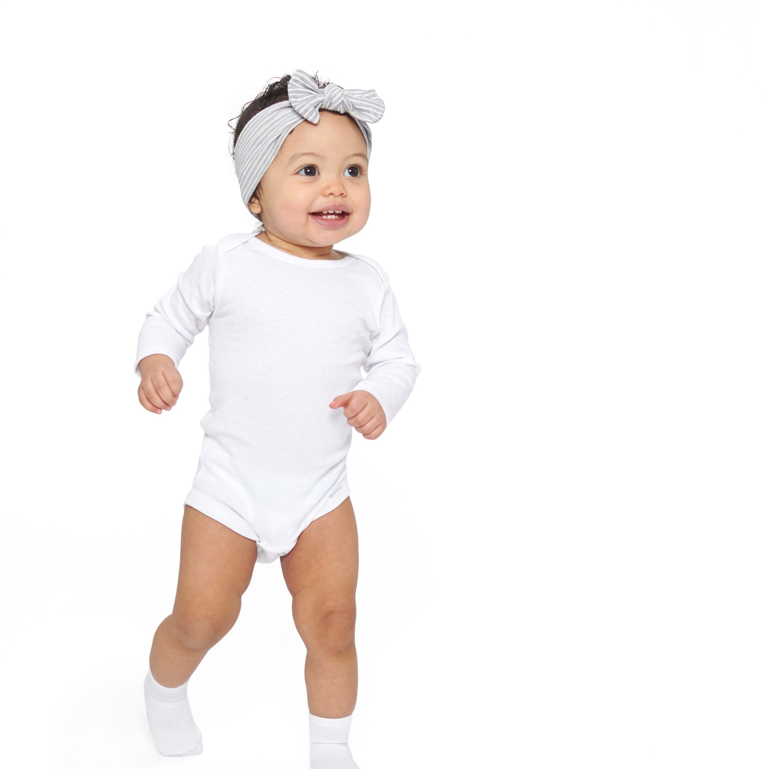 Onesies® Baby 6-Pack White Long Sleeve Bodysuits - Image 2