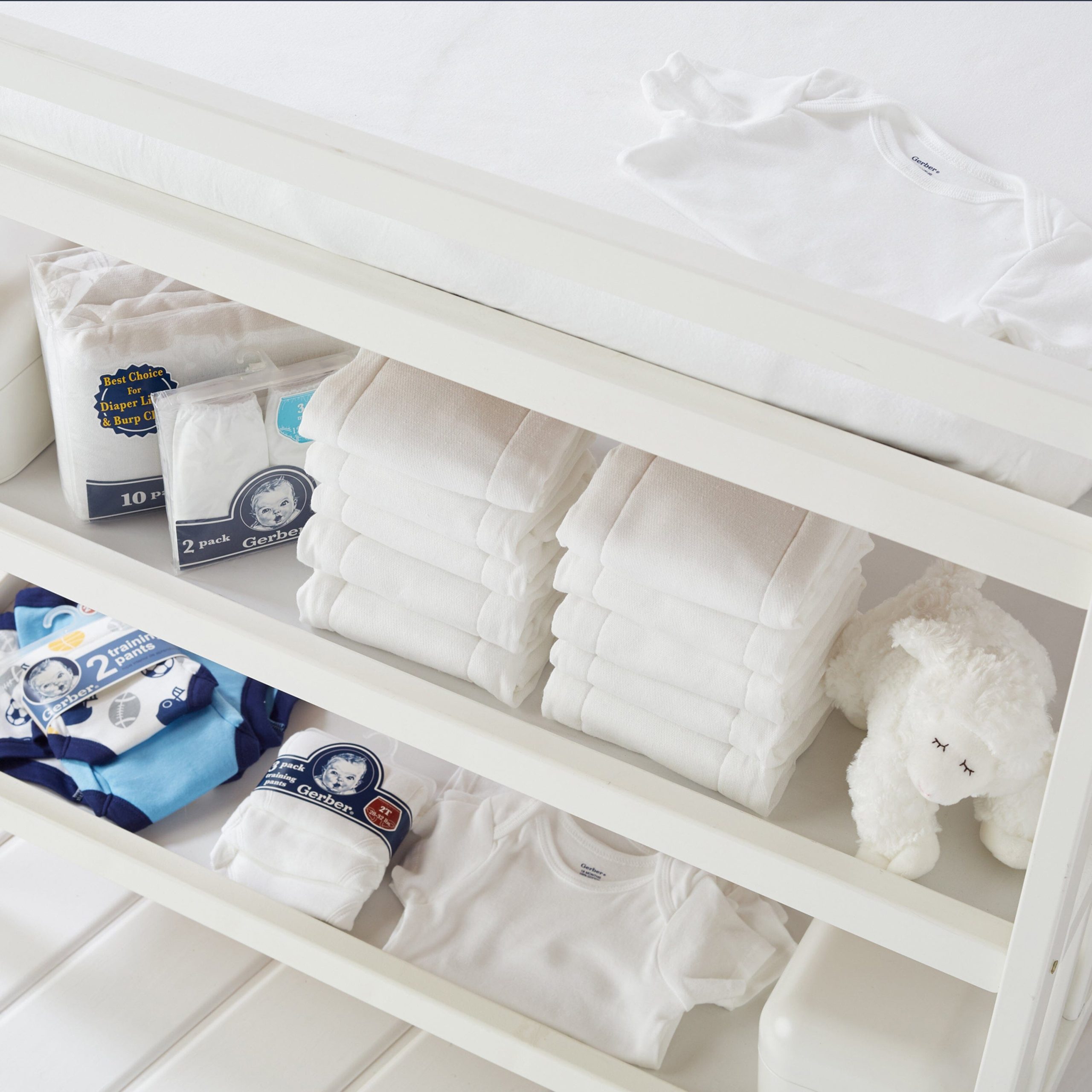 5-Pack Premium White Prefold Gauze Diapers - Image 2