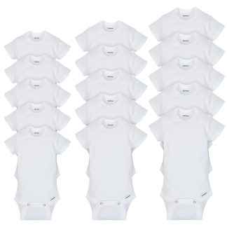 Onesies® 15-Pack Grow-With-Me White Short Sleeve Bodysuits Assorted Size Set