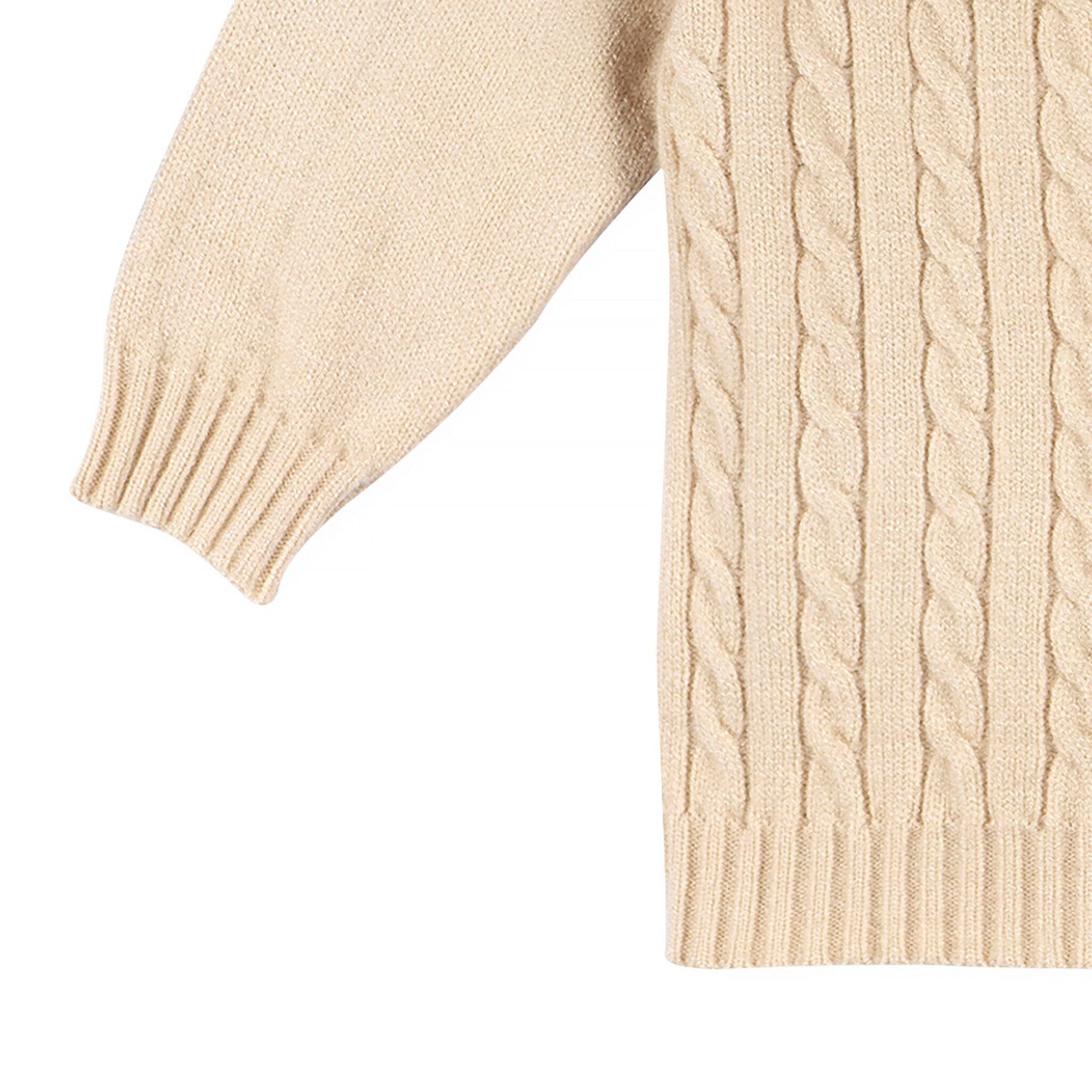 2-Piece Baby Neutral Tan Sweater Knit Set - Image 4