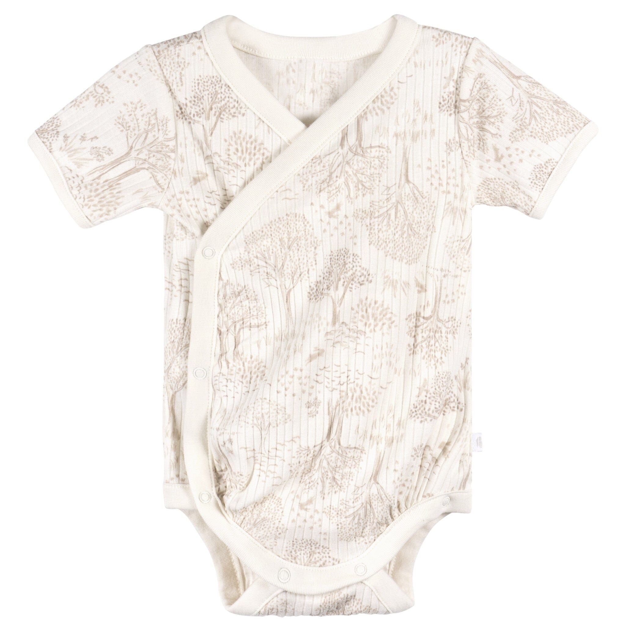 3-Pack Baby Neutral Tan Trees Bodysuits - Image 4