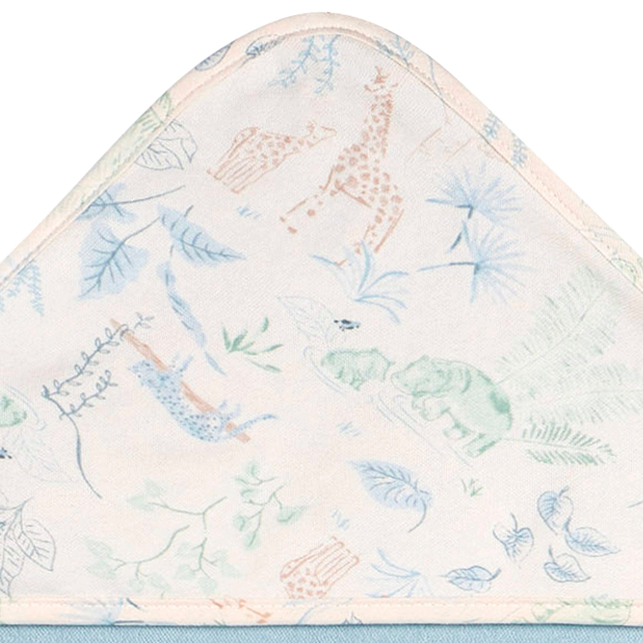 3-Pack Baby Boys Blue Hooded Towels - Image 8