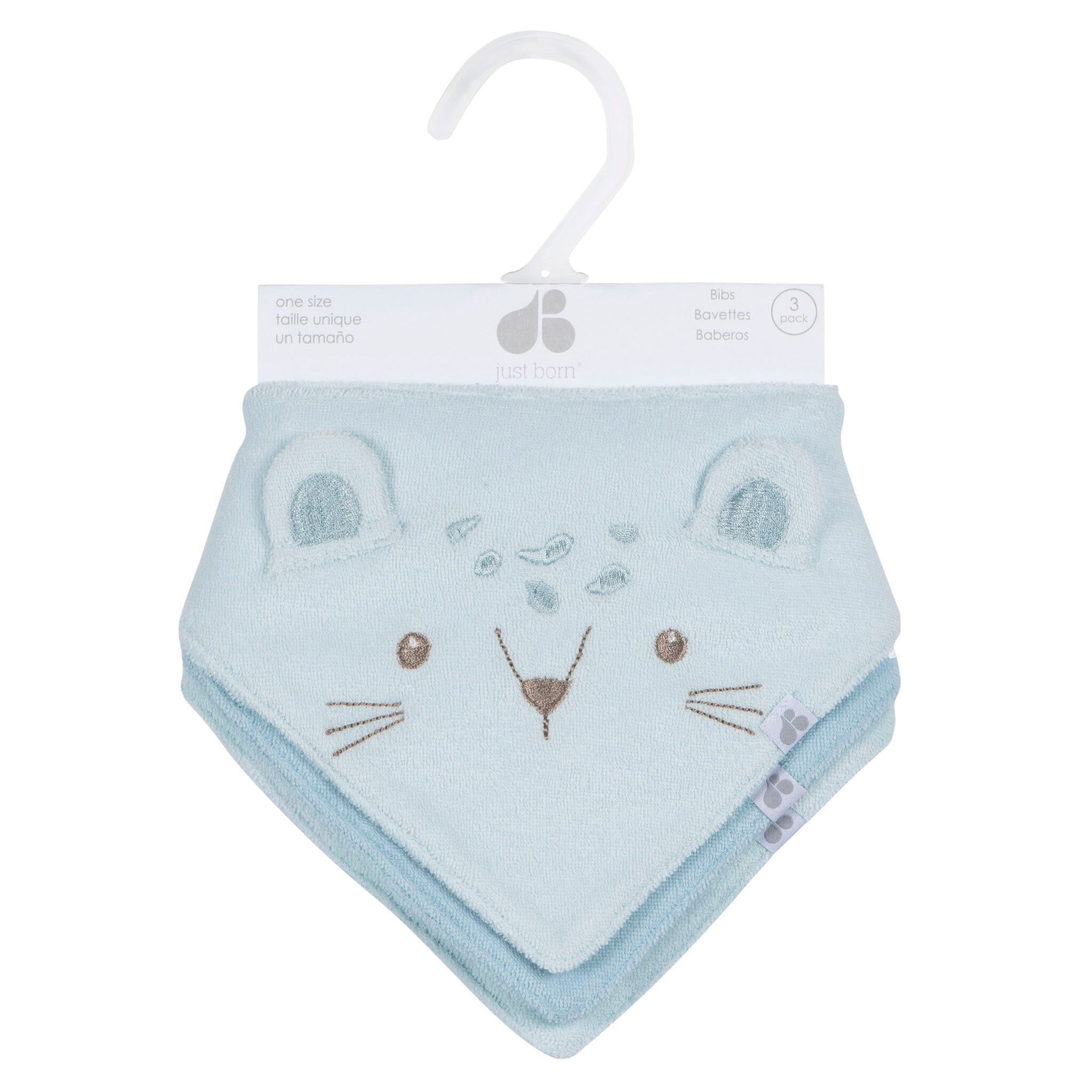 3-Pack Baby Boys Blue Lion Bandana Bibs - Image 5