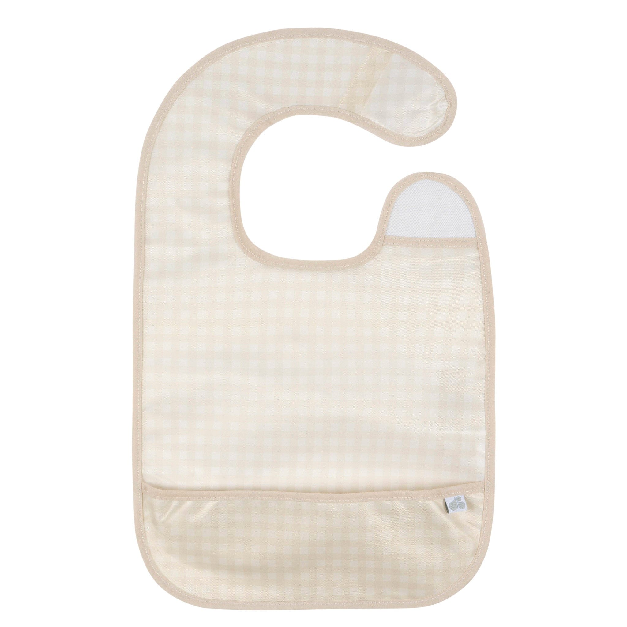 2-Pack Baby Neutral Tan Wipeable Bibs - Image 3