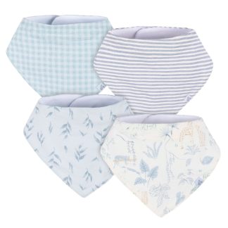 4-Pack Baby Boys Multi Blues Bandana Bibs