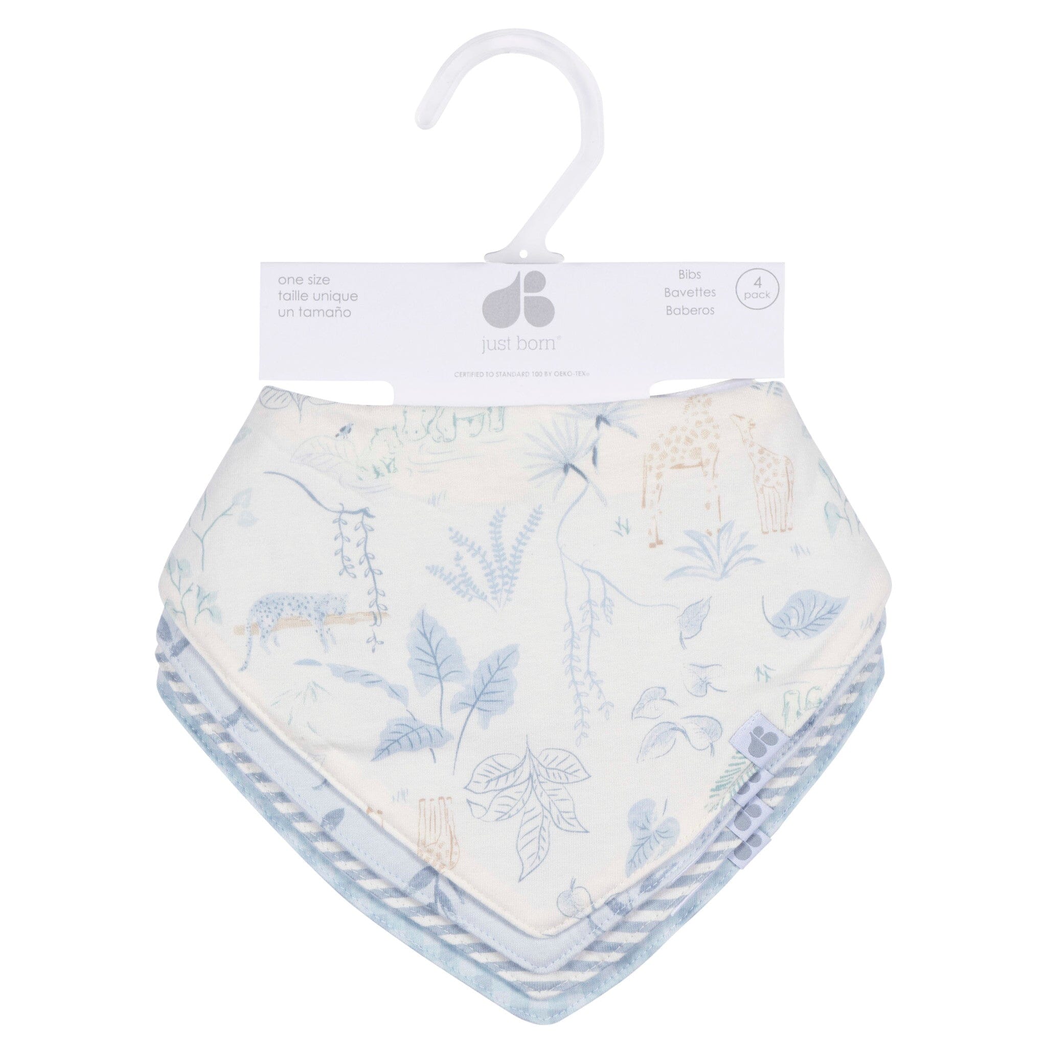 4-Pack Baby Boys Multi Blues Bandana Bibs - Image 6