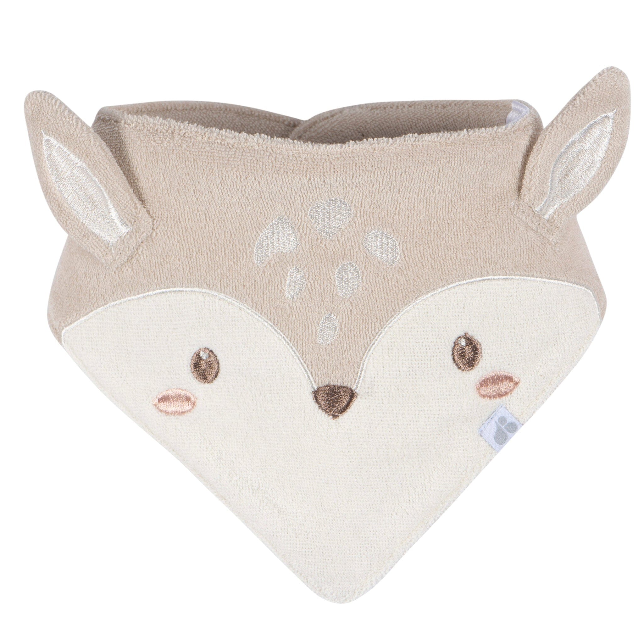 3-Pack Baby Neutral Tan Deer Bandana Bibs - Image 2
