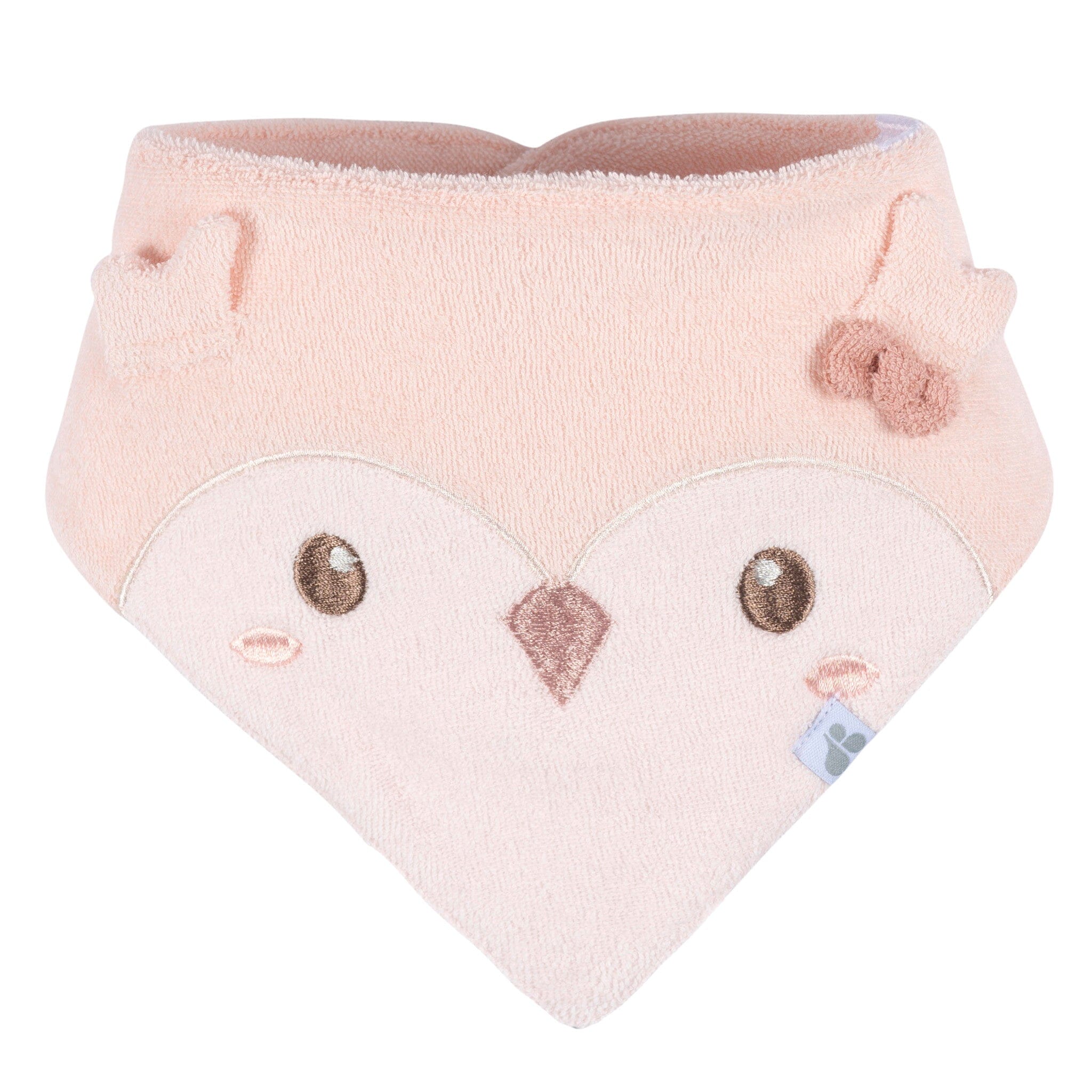3-Pack Baby Girls Pink Owl Bandana Bibs - Image 2