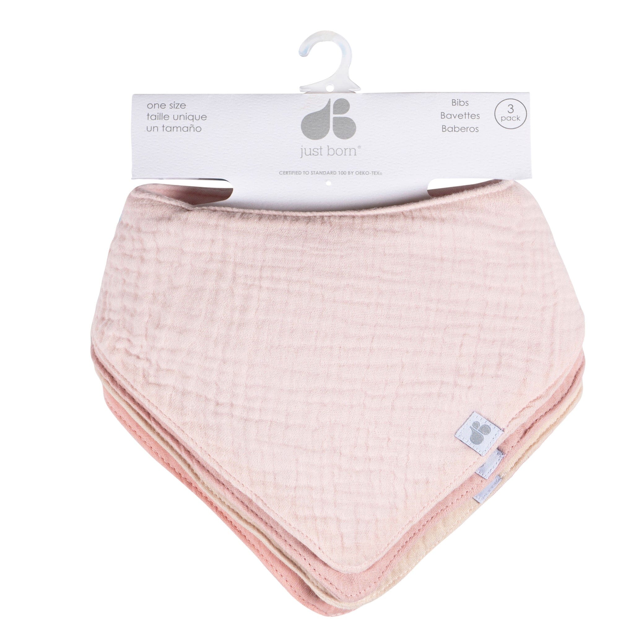 4-Pack Baby Girls Pink Multi Bandana Bibs - Image 6