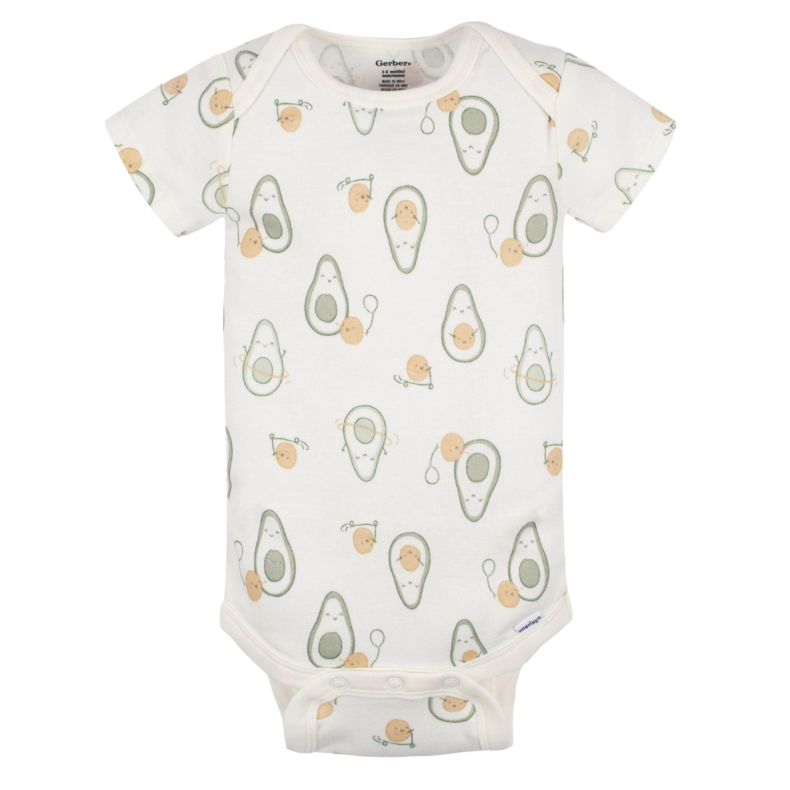 3-Pack Baby Neutral Avo-Cuddle Short Sleeve Onesies® Bodysuits - Image 4