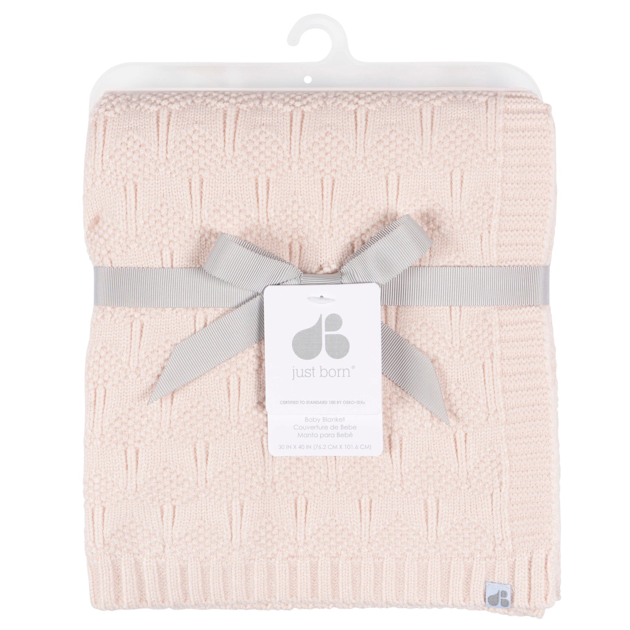 Baby Girls Pink Sweater Knit Blanket - Image 3