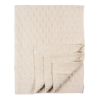 Baby Neutral Tan Sweater Knit Blanket