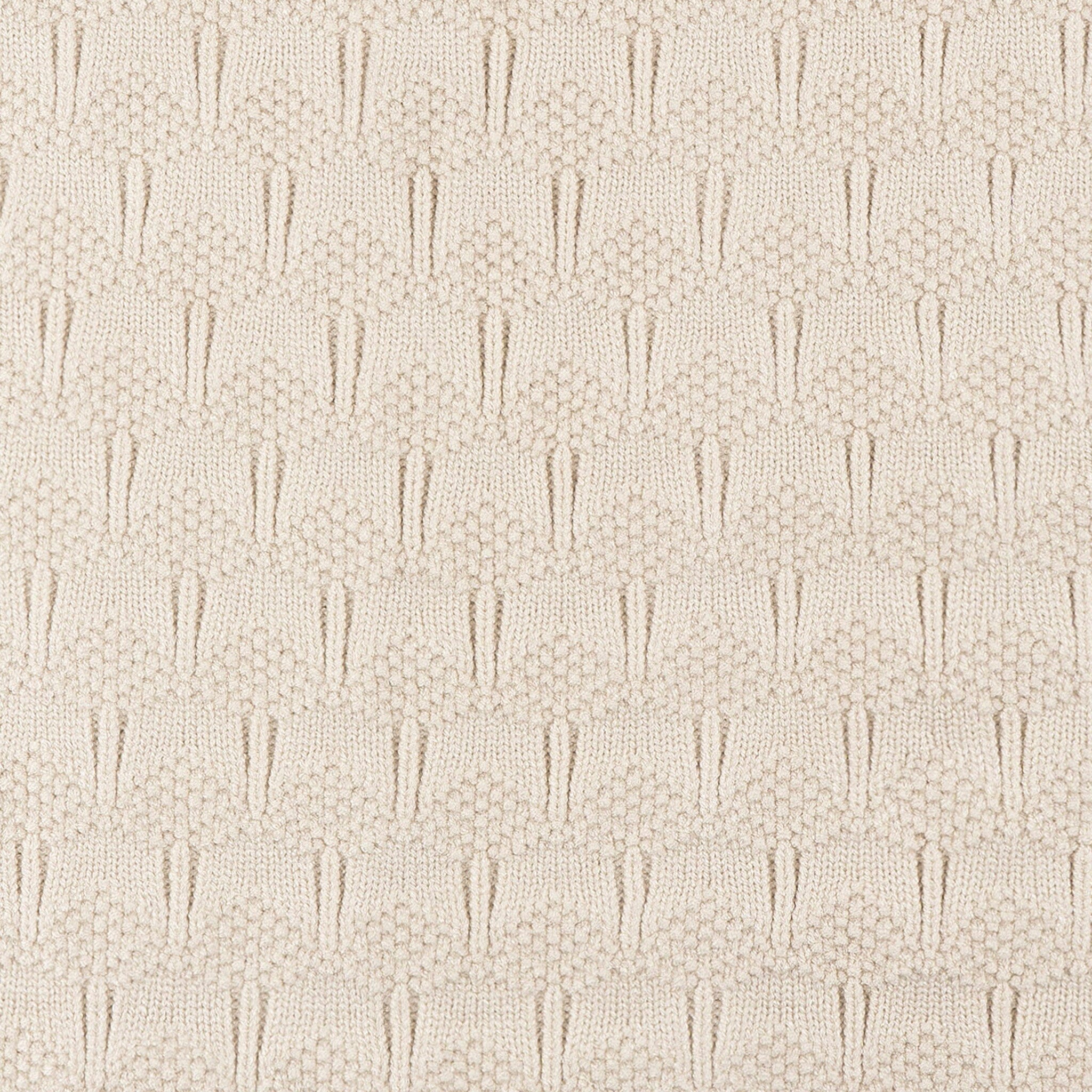 Baby Neutral Tan Sweater Knit Blanket - Image 4
