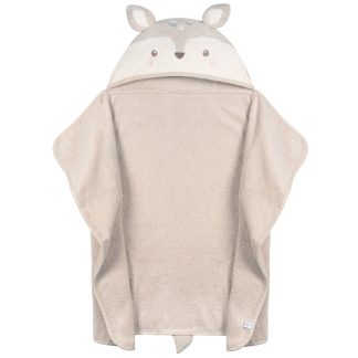 Baby Neutral Tan Deer Hooded Bath Wrap