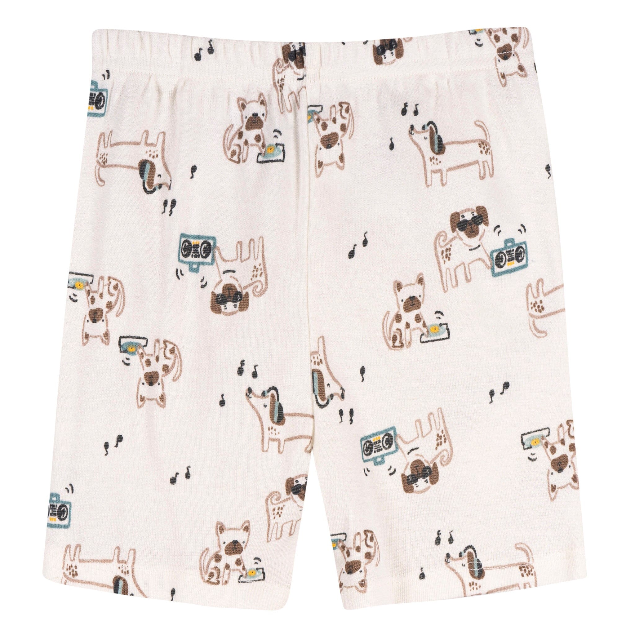 4-Piece Infant & Toddler Boys Musical Dog Cotton Pajama Short Set - Image 4
