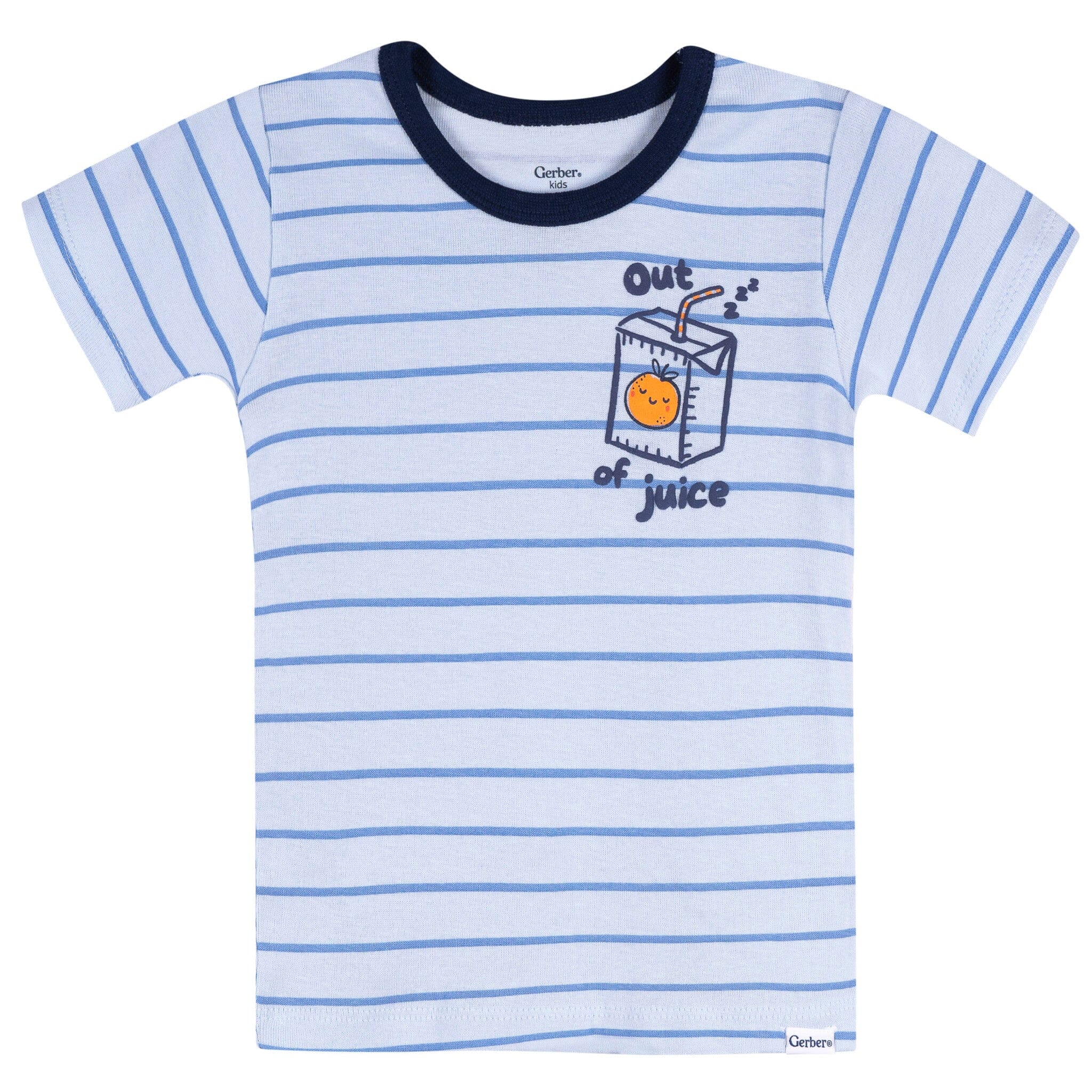 4-Piece Infant & Toddler Boys Blue Juice Box Cotton Pajama Short Set - Image 2