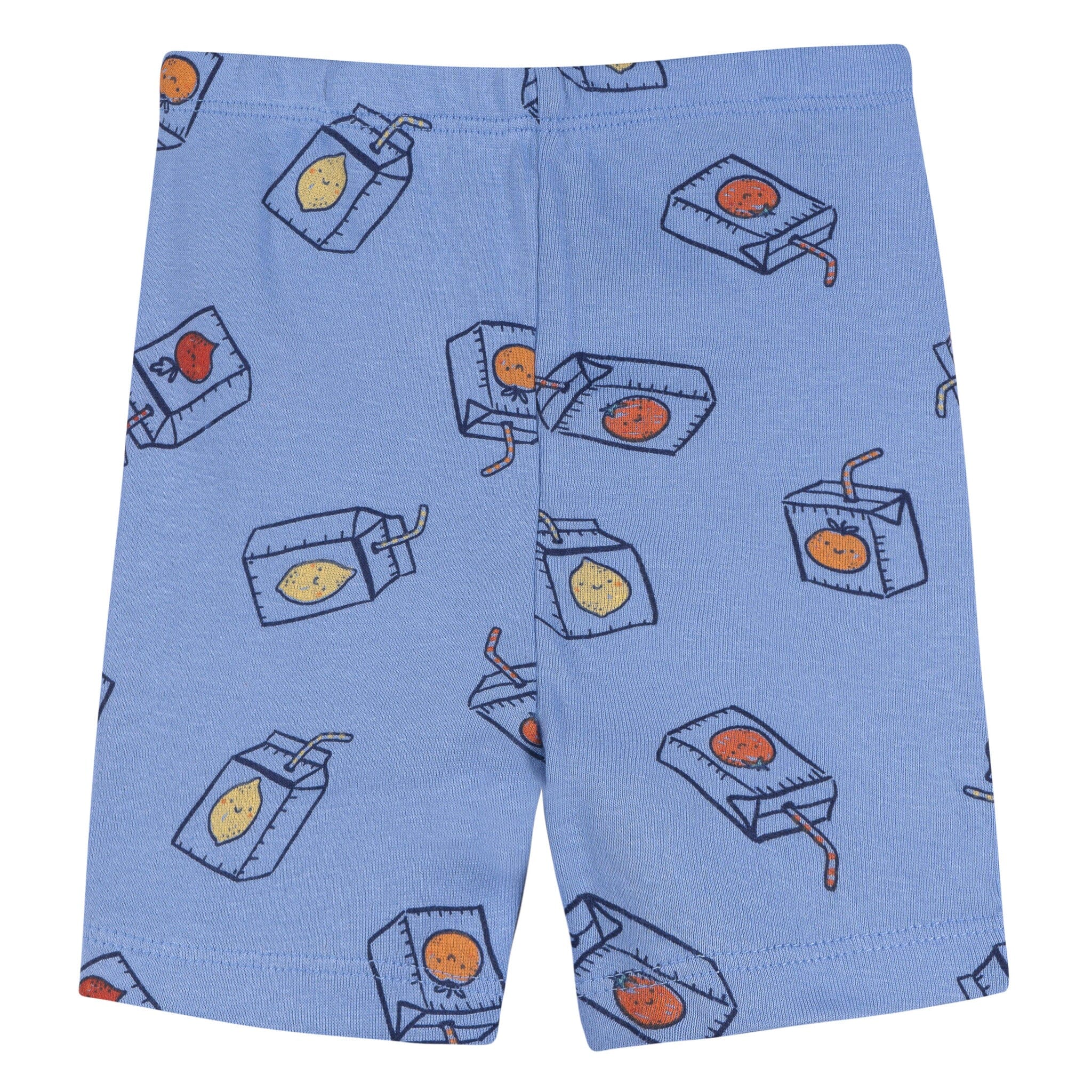 4-Piece Infant & Toddler Boys Blue Juice Box Cotton Pajama Short Set - Image 6