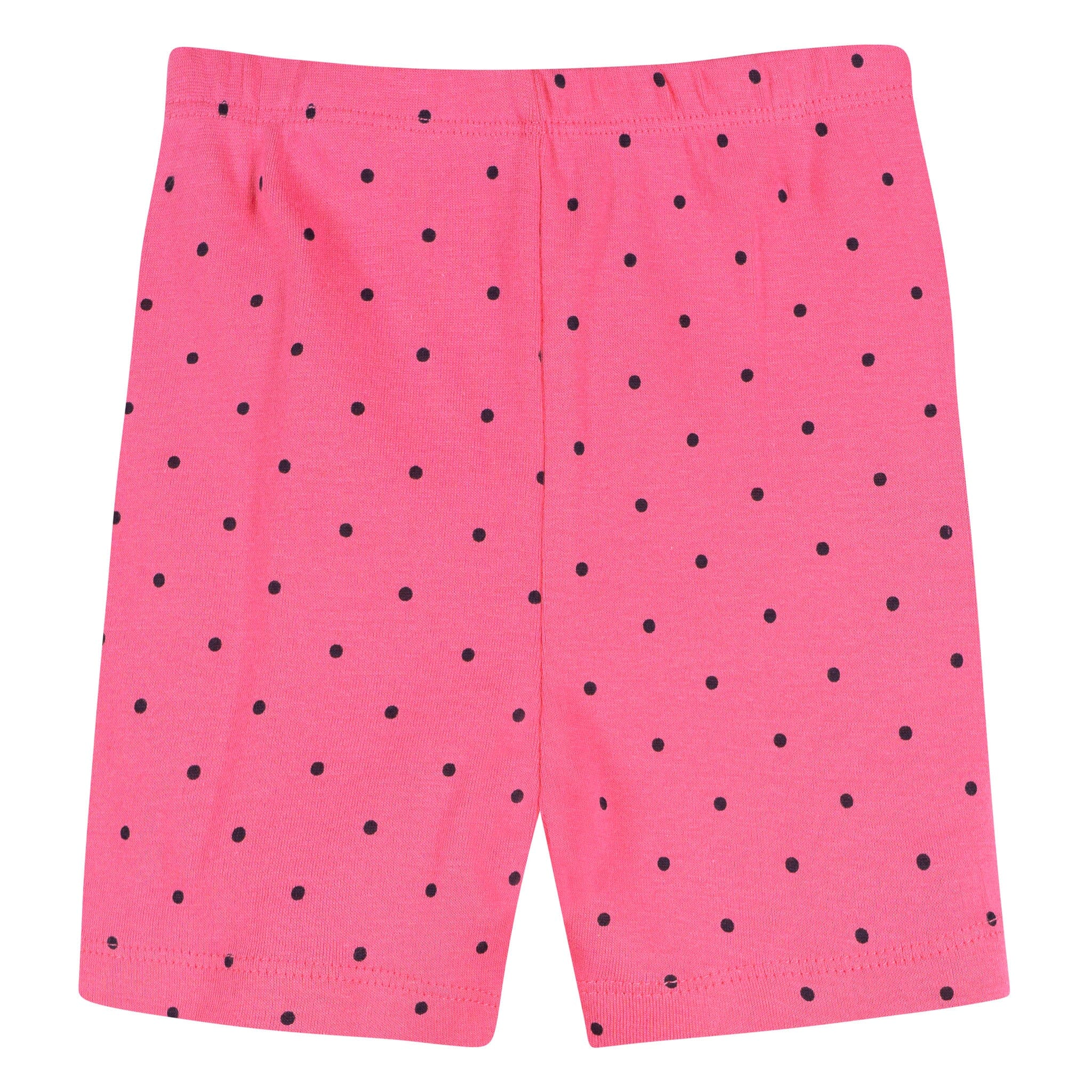 4-Piece Infant & Toddler Girls Pink and Green Strawberries Cotton Pajama Short Set - Image 4