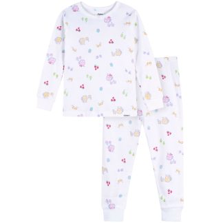 2-Piece Infant & Toddler Girls Lemonade Cotton Pajama Set