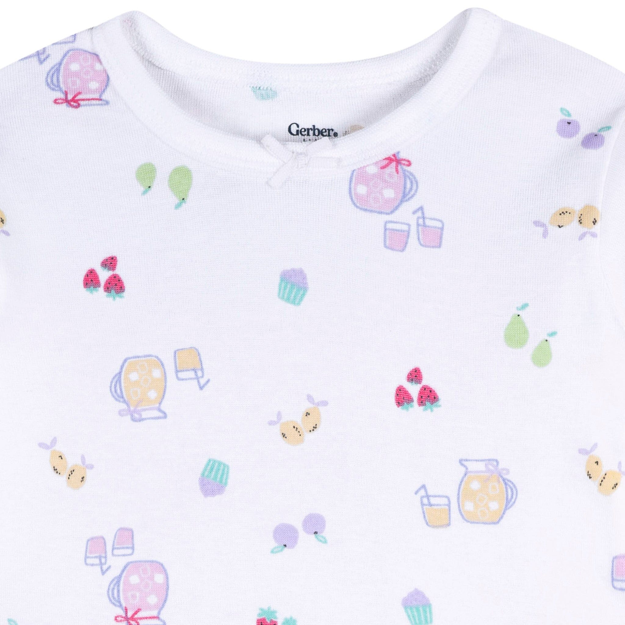 2-Piece Infant & Toddler Girls Lemonade Cotton Pajama Set - Image 3