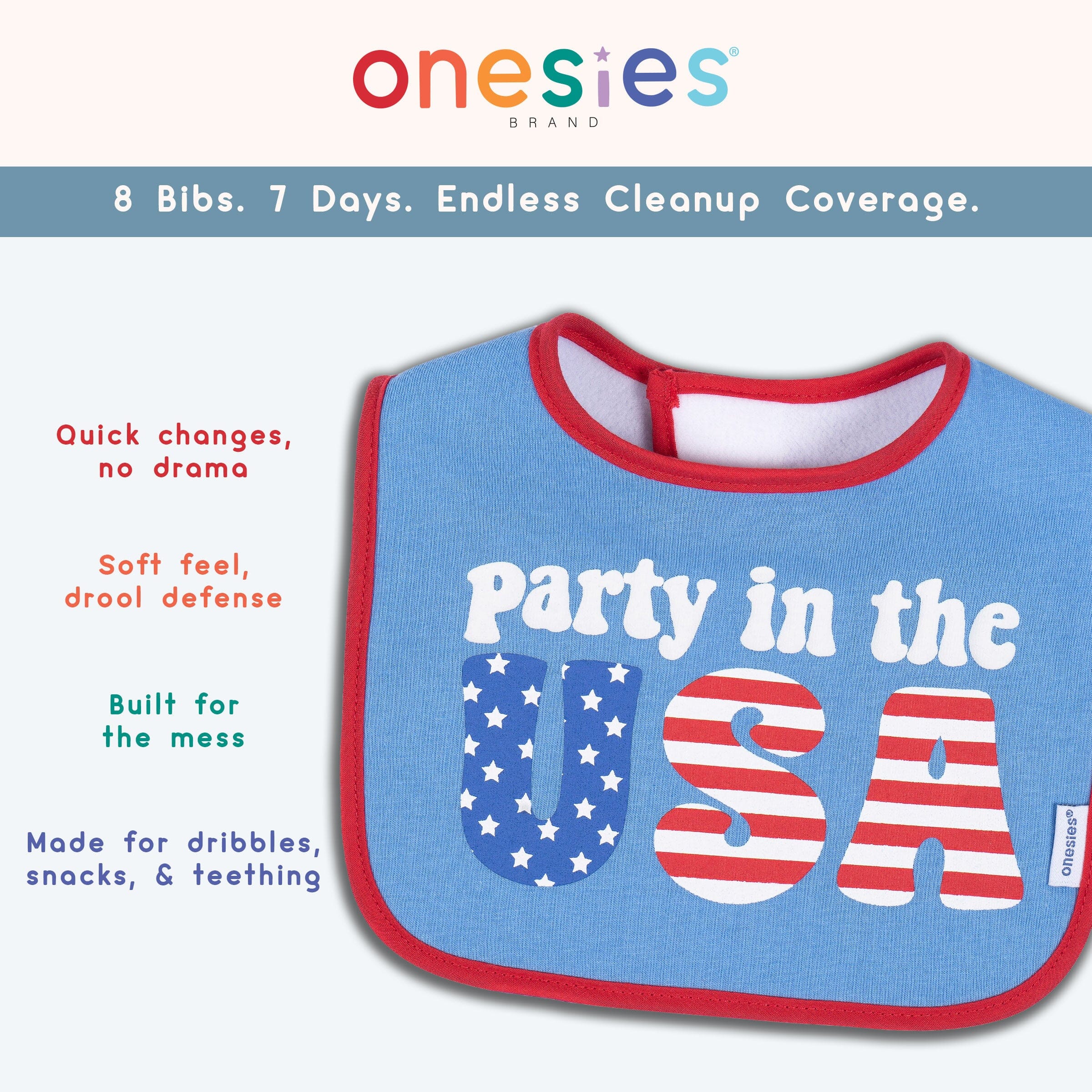 8-Pack Baby Neutral Holiday Drooling Bibs - Image 10
