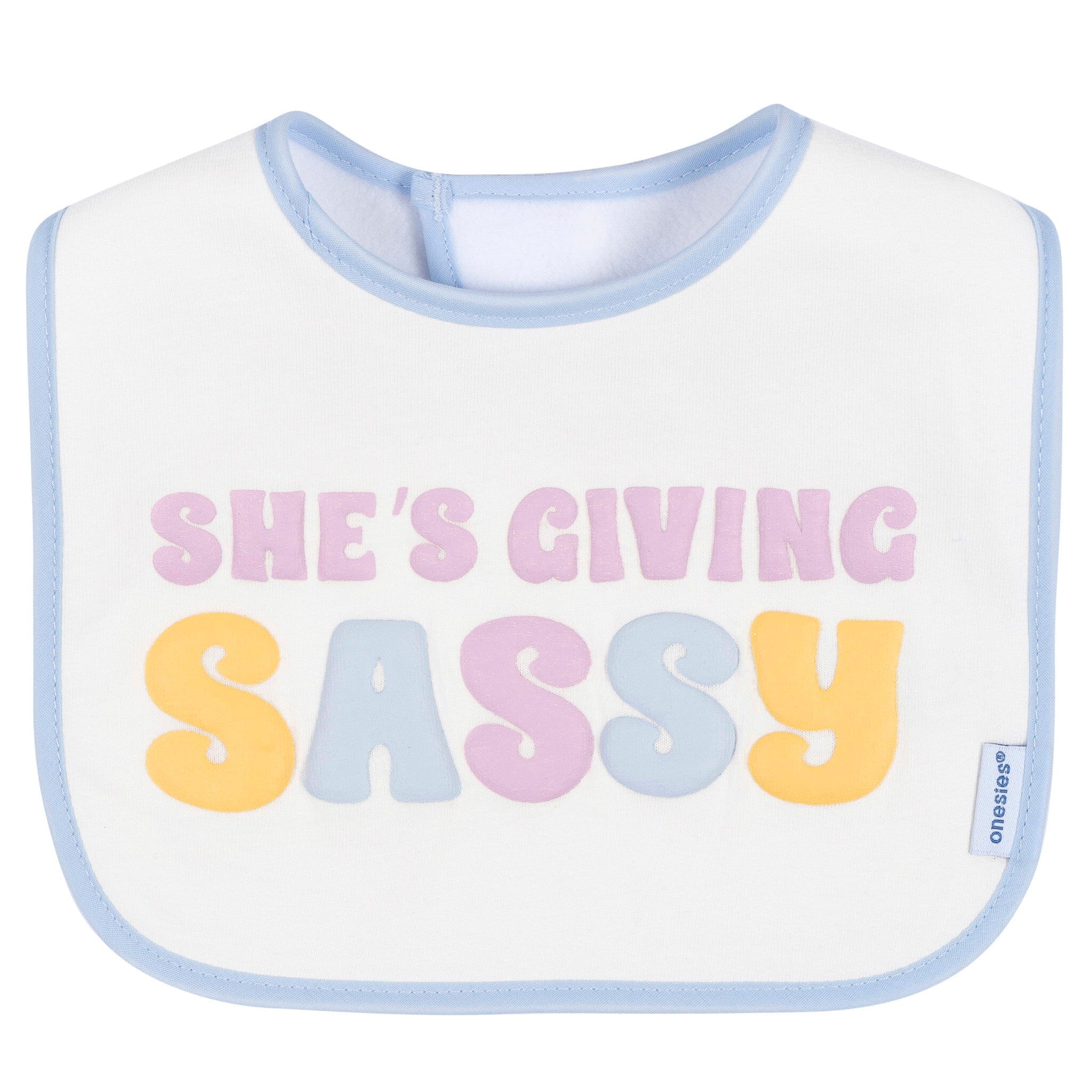 8-Pack Baby Girls Super Happy Drooling Bibs - Image 5