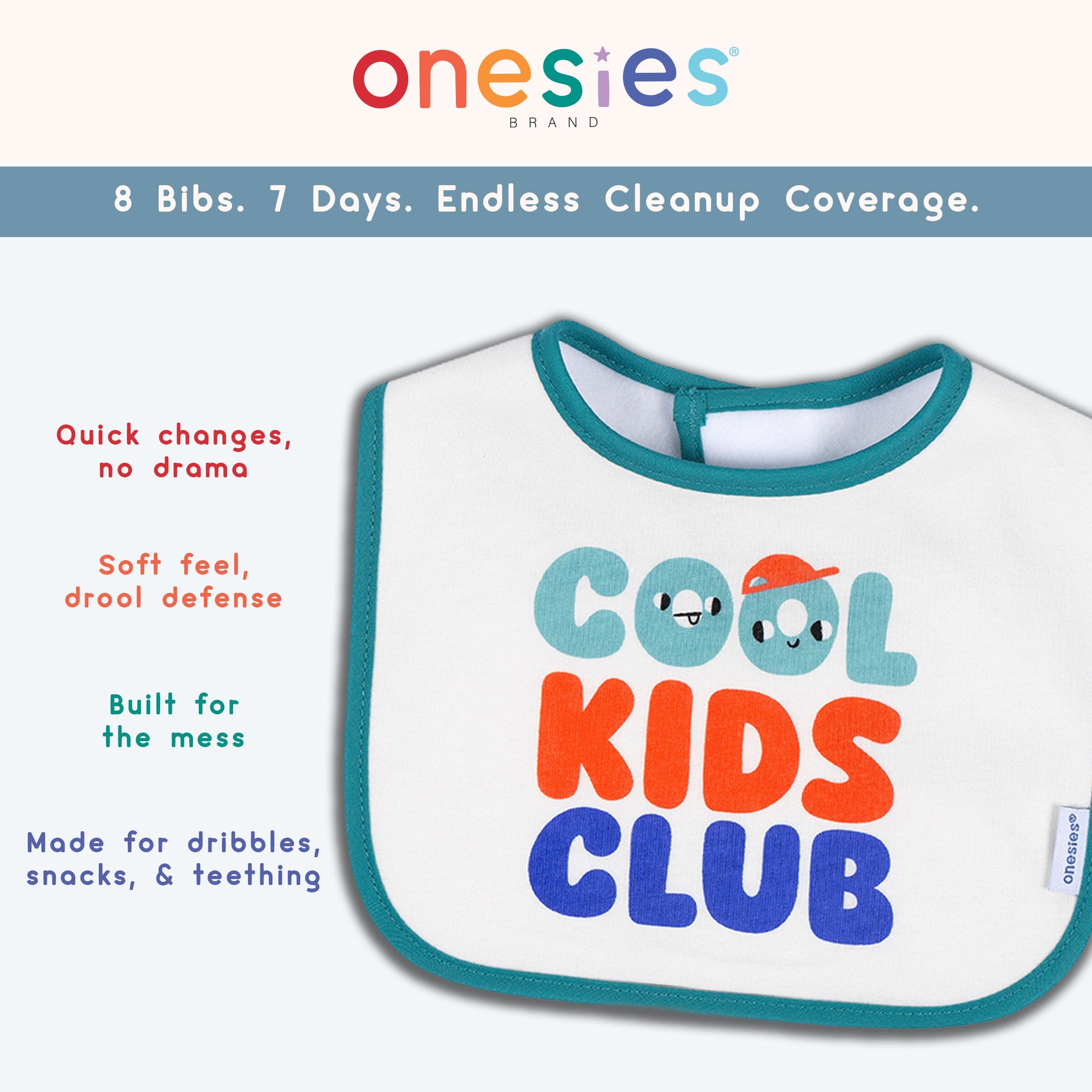 8-Pack Baby Boys Kids Club Drooling Bibs - Image 10