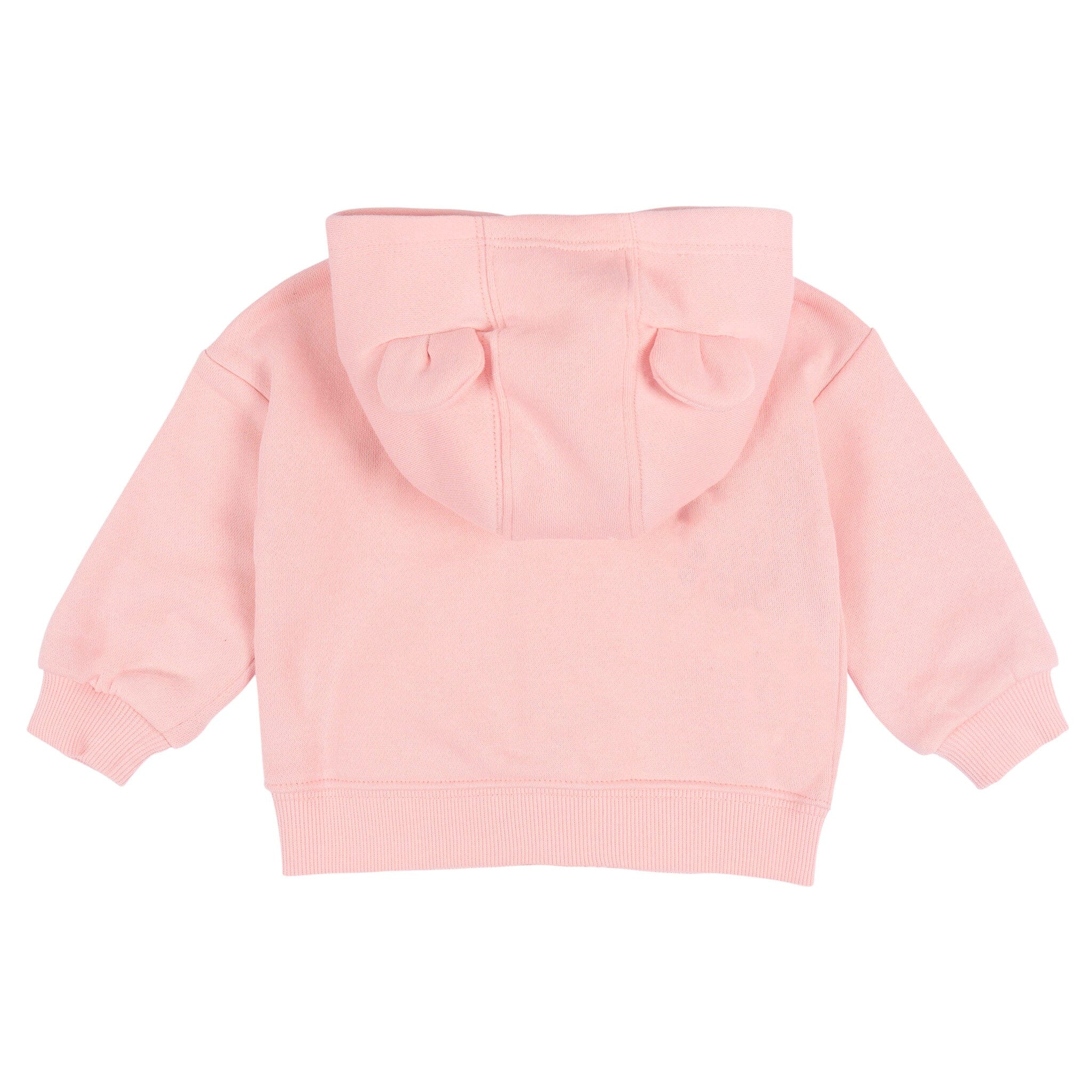 Embroidered Baby Neutral Pink Zip Front Sweatshirt - Image 5