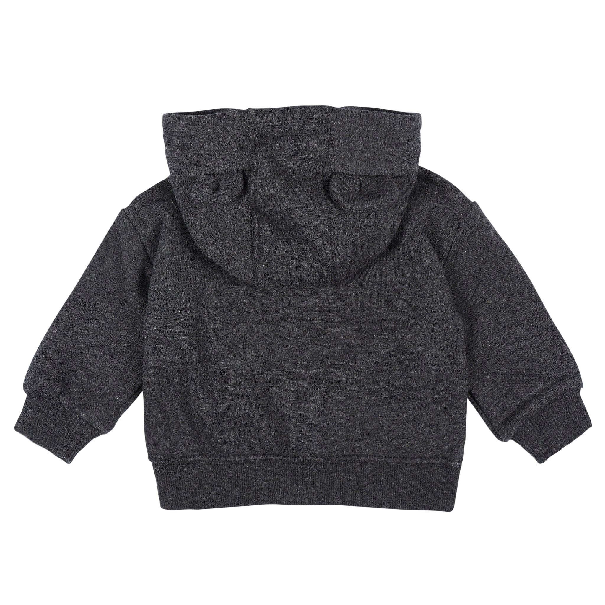 Embroidered Baby Neutral Charcoal Heather Zip Front Sweatshirt - Image 5